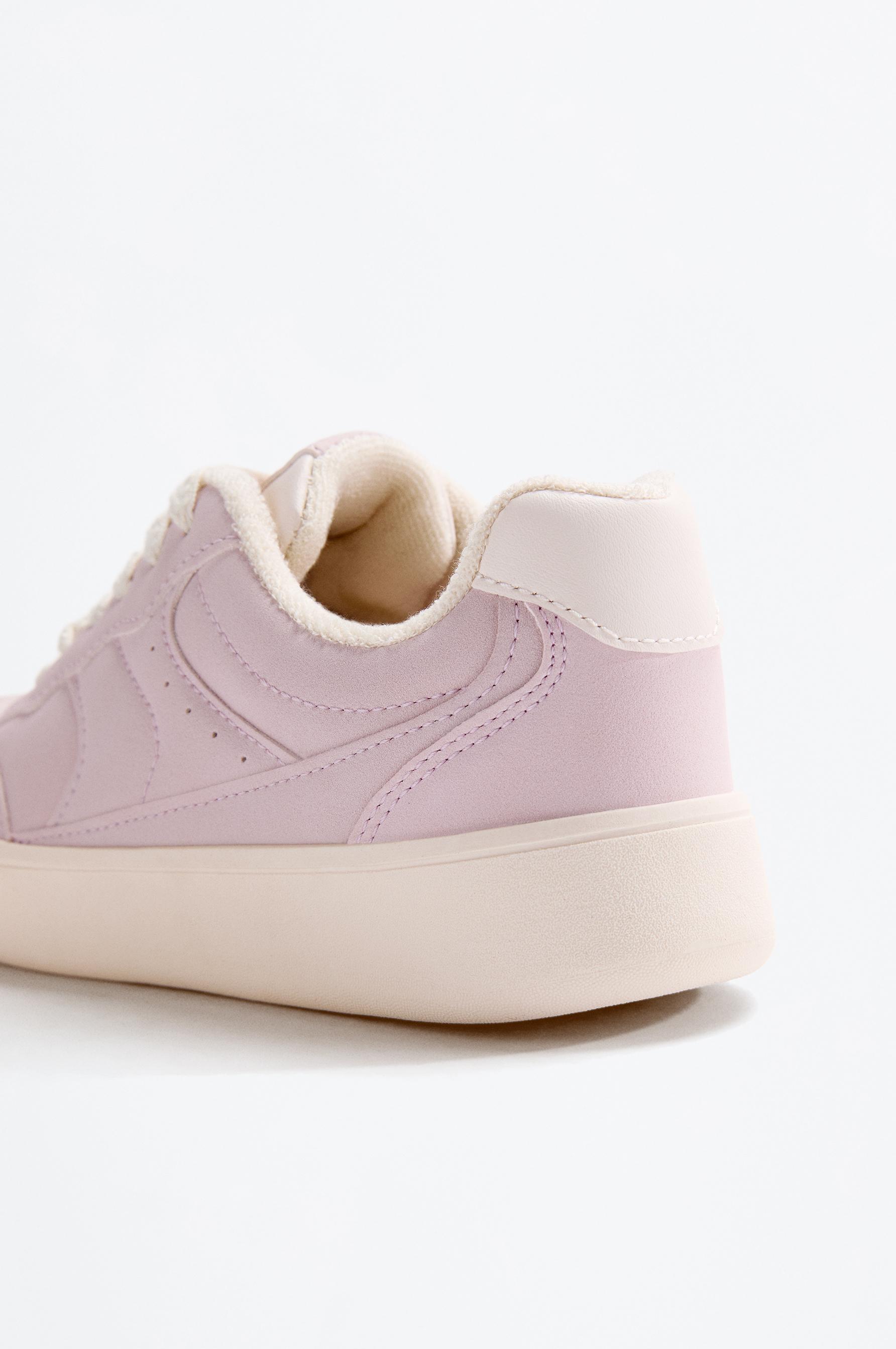 Sneakers with lace detail — PINK