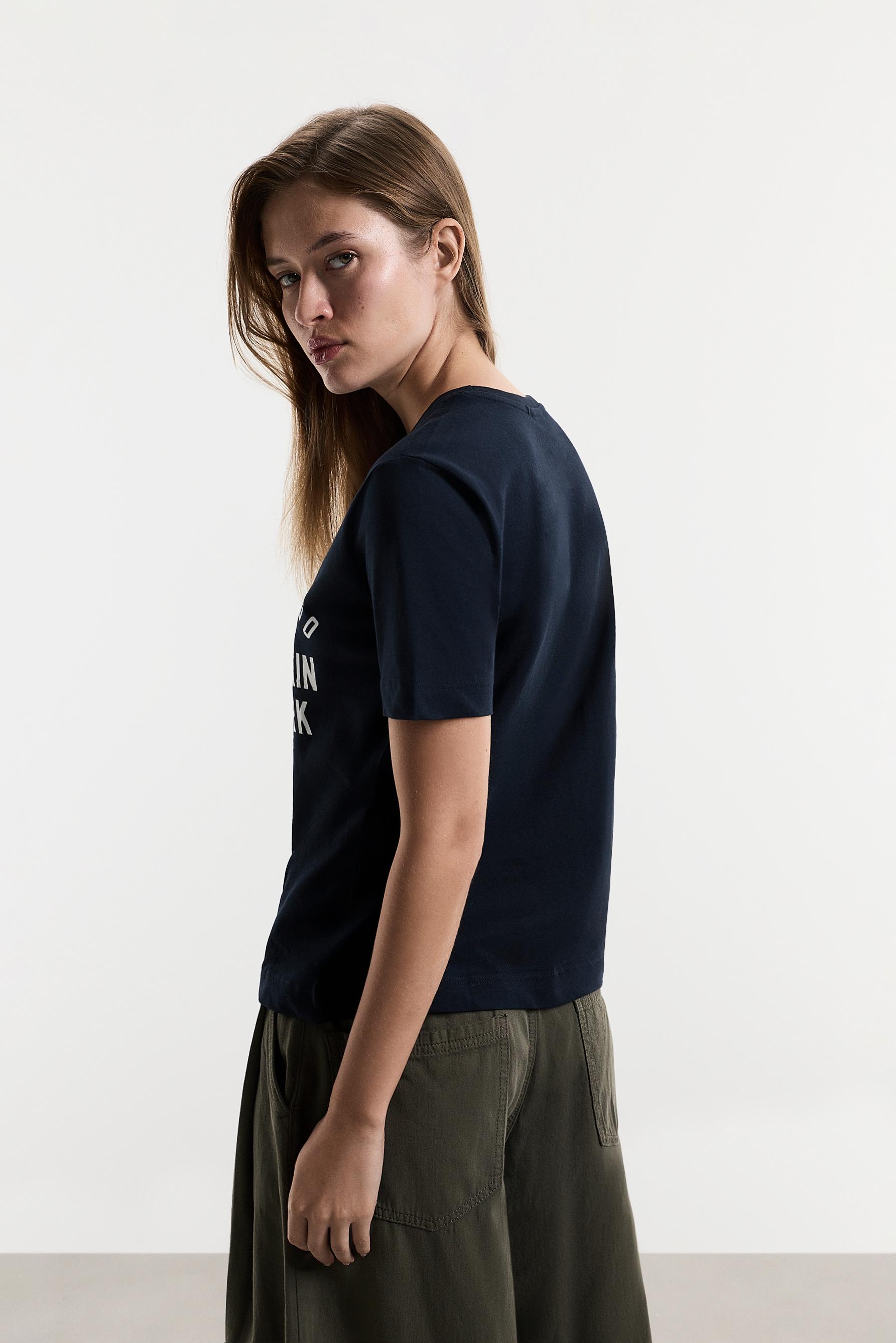 Printed T-shirt — DARK NAVY
