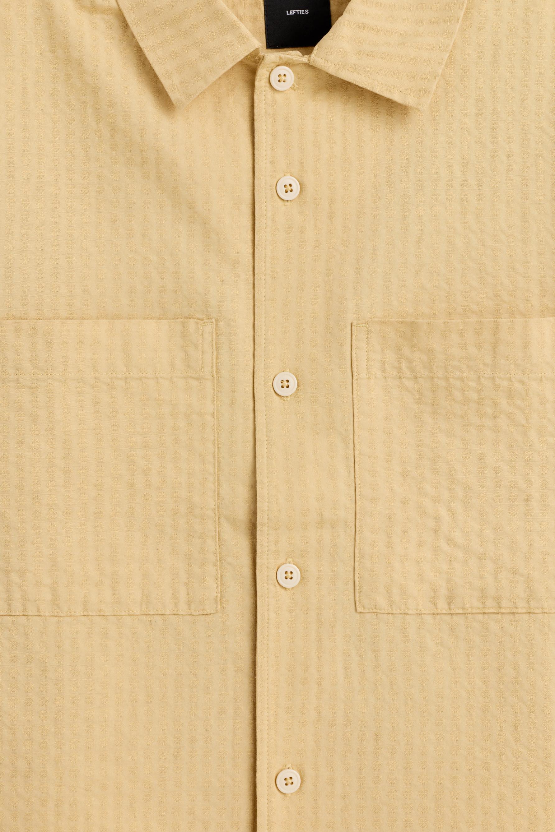 Jacquard shirt with pocket — YELLOW