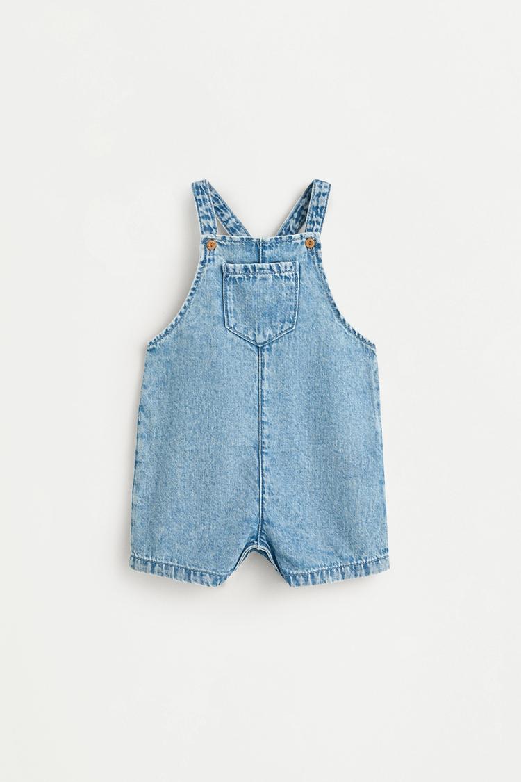 Short denim dungarees — BLUE