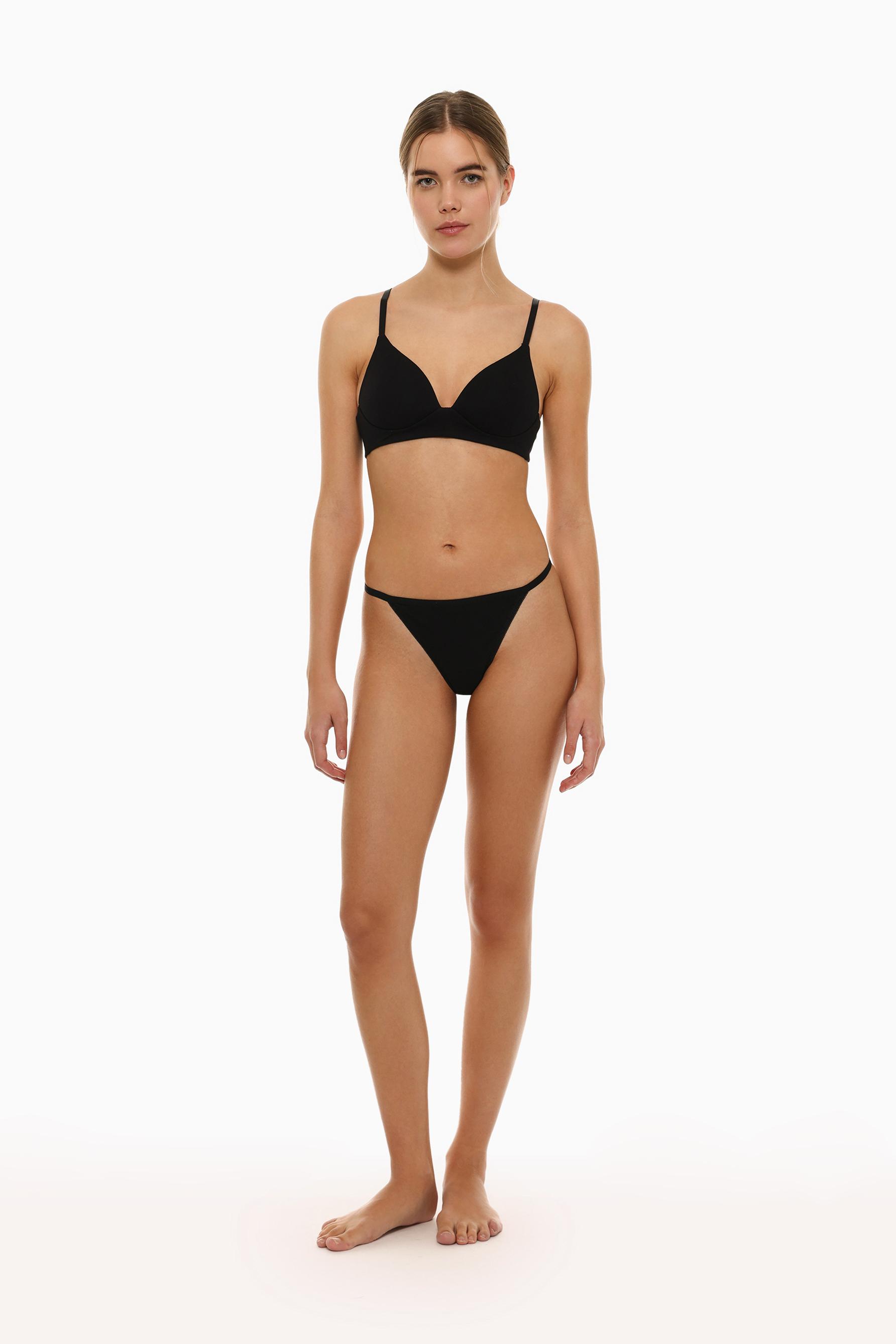 5-pack of thongs — BLACK