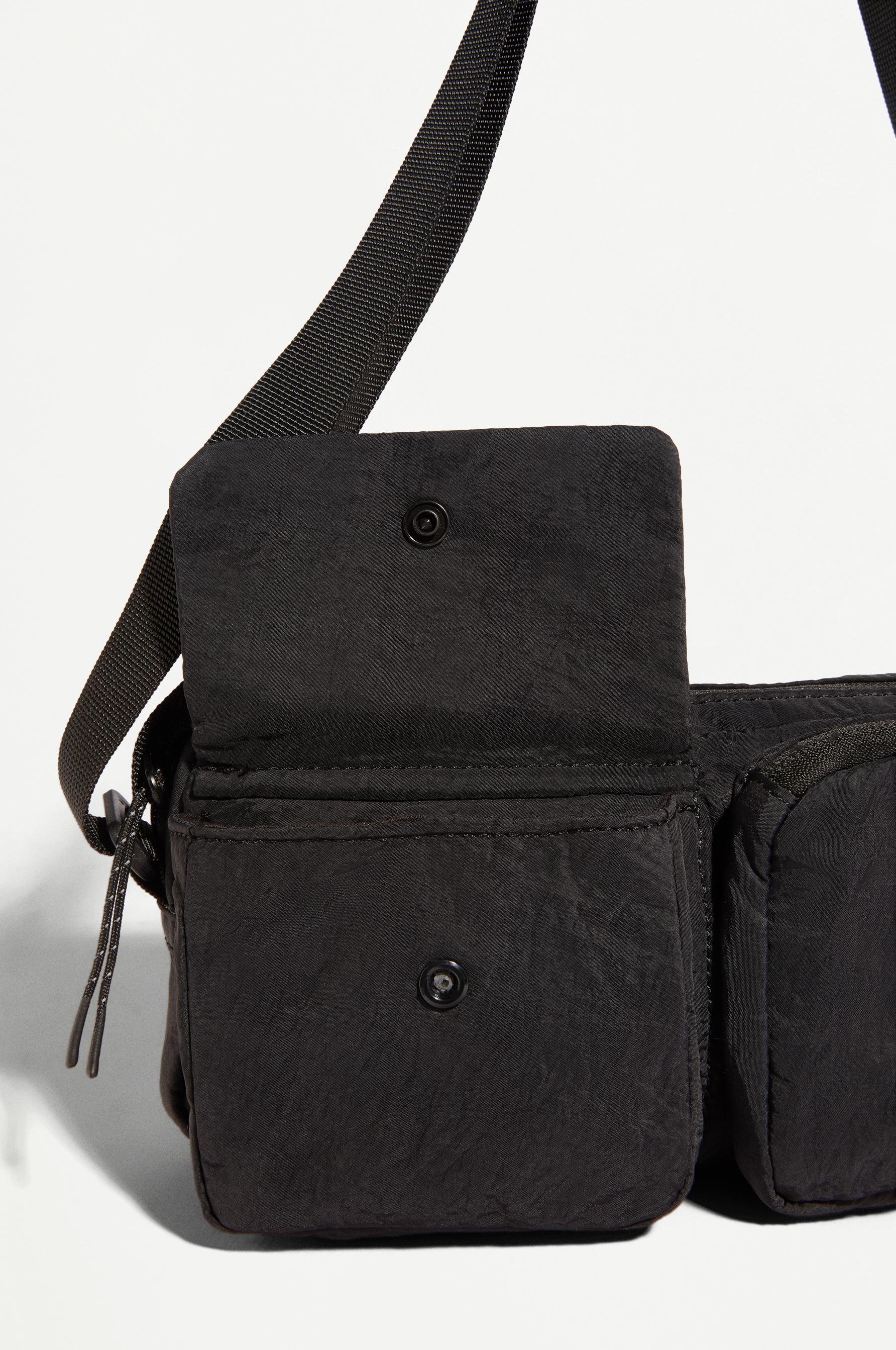 Soundness nylon belt bag — BLACK