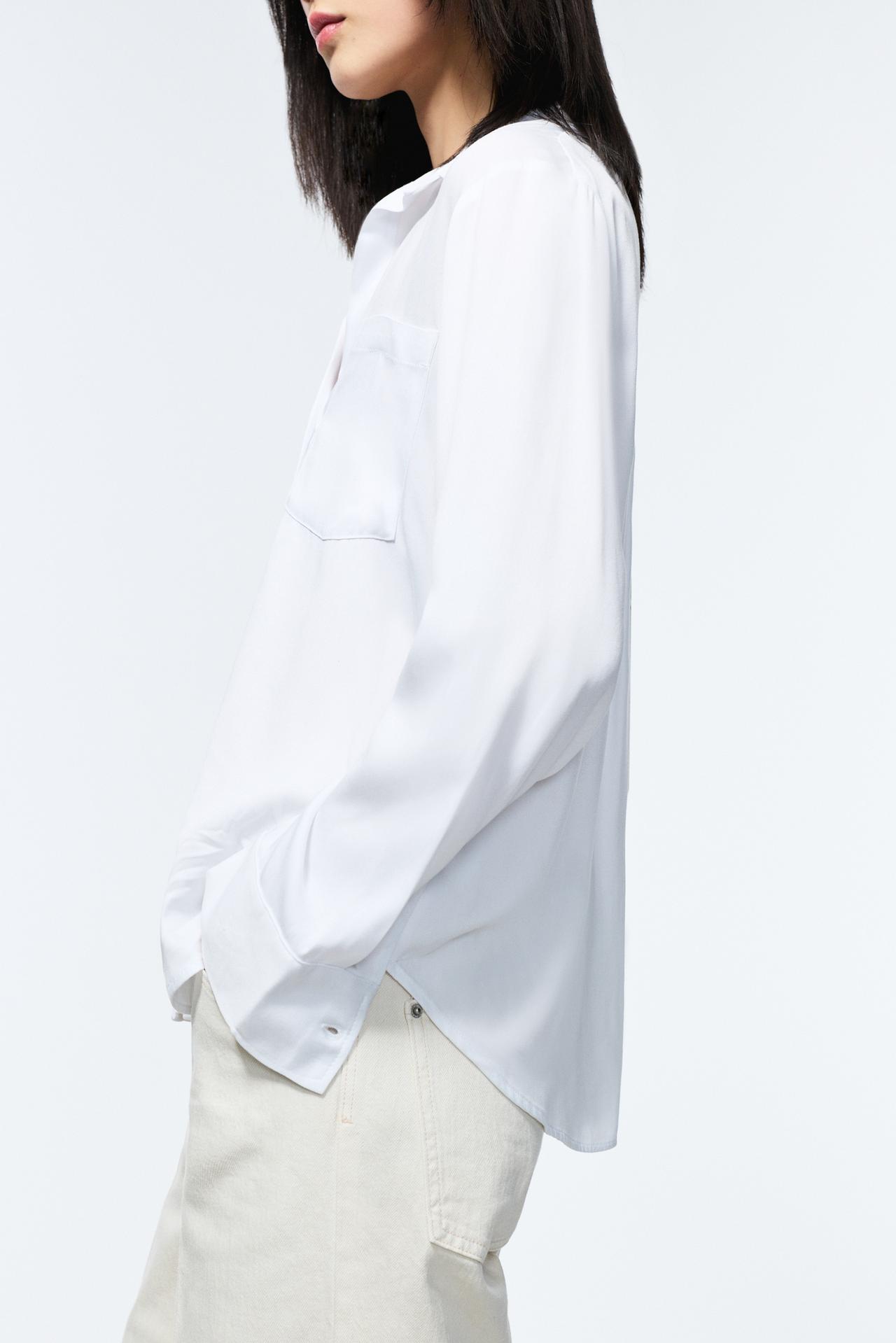 Basic henley shirt — WHITE