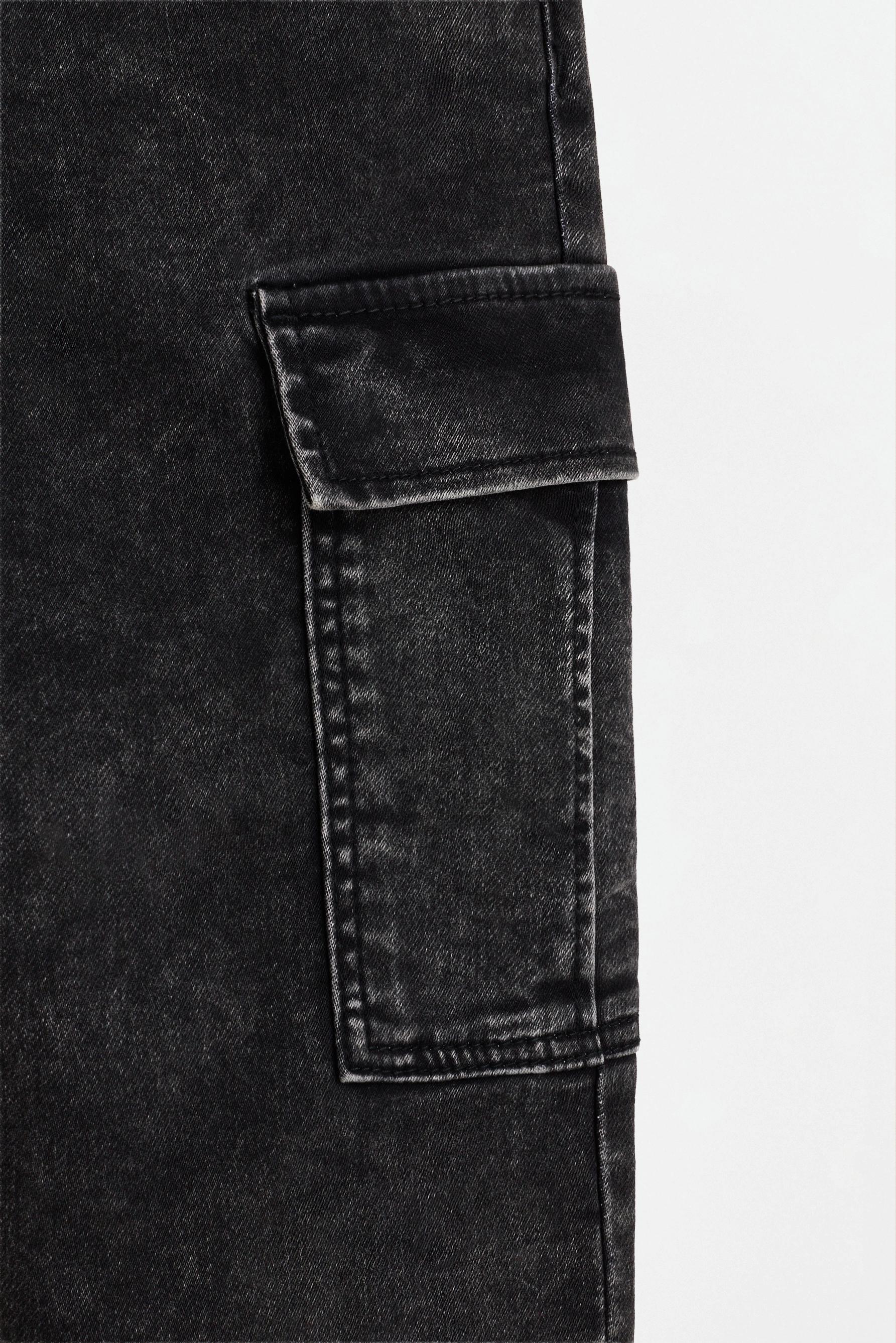 Cargo jogger jeans — FADED BLACK