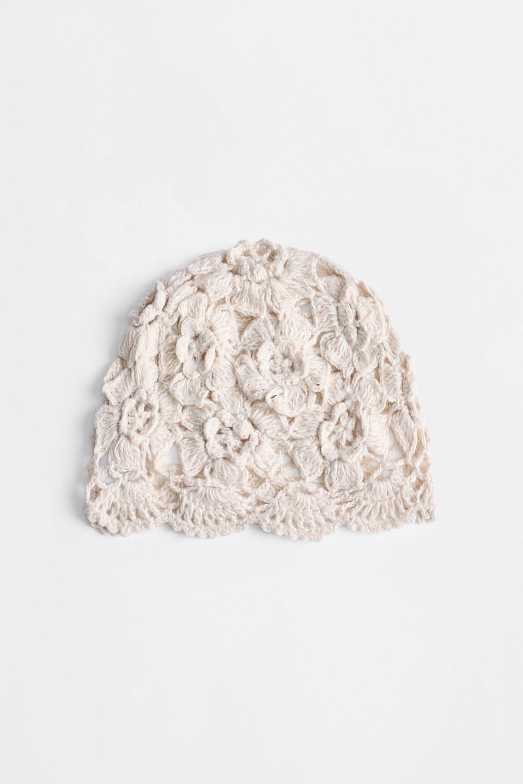 Openwork beanie — ECRU