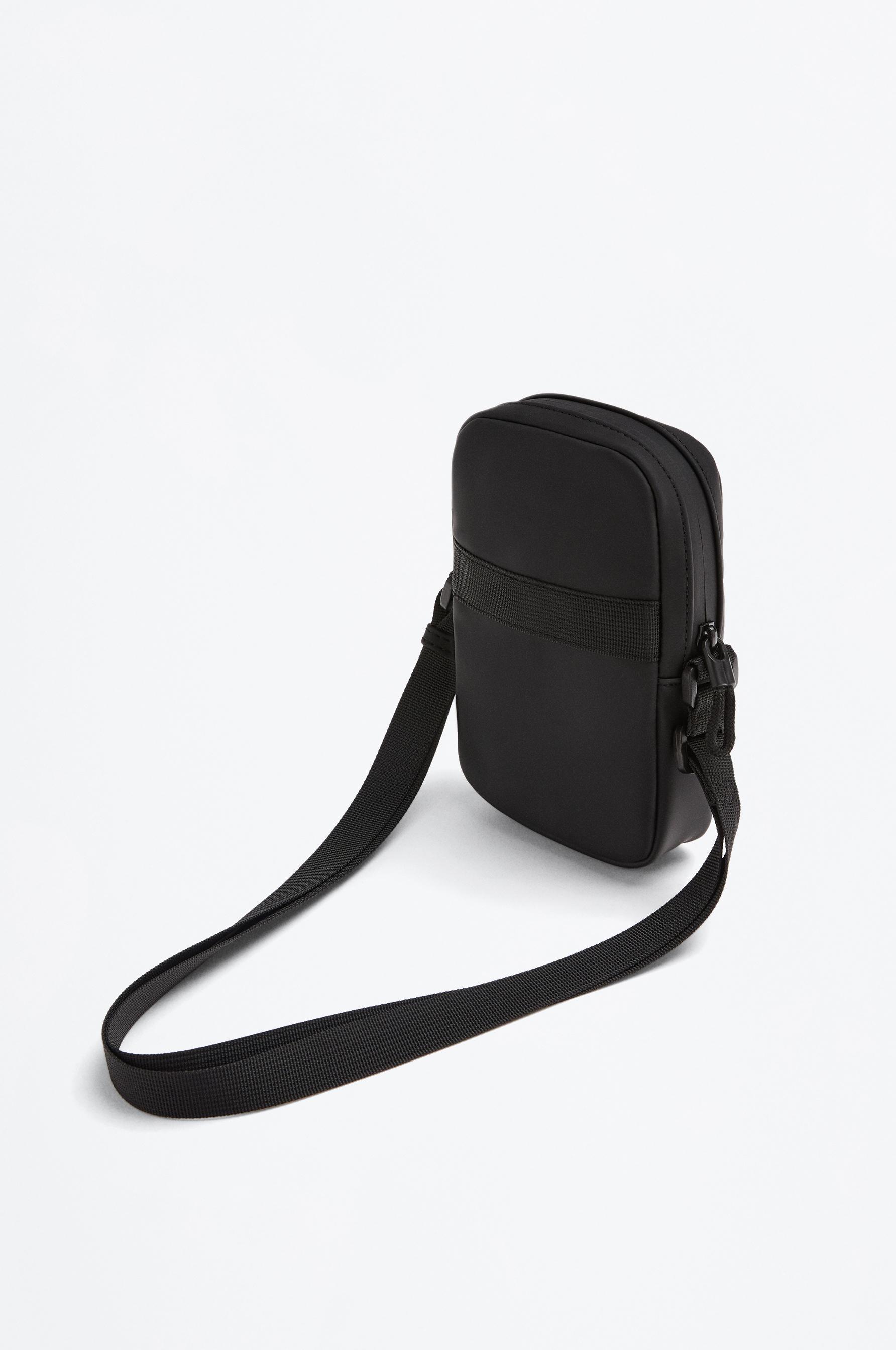 Rubberized crossbody bag — BLACK