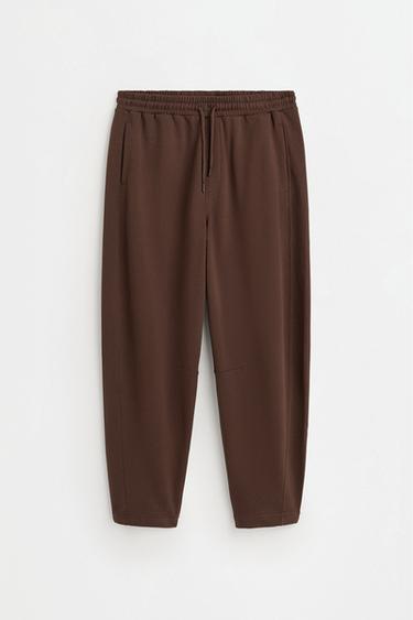 Barrel-fit tracksuit trousers — CHOCOLATE 6