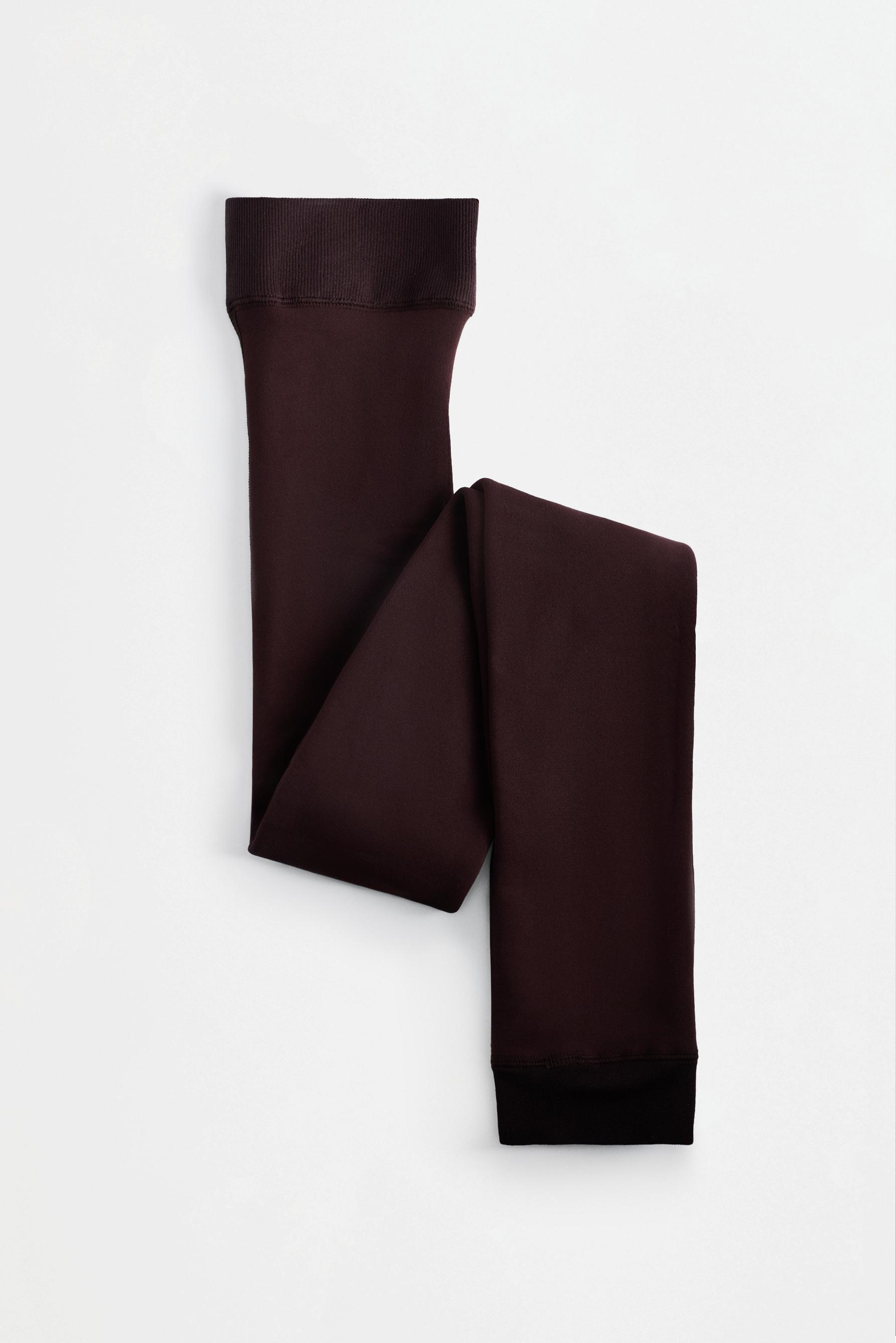 200 denier thermal leggings — CHOCOLATE