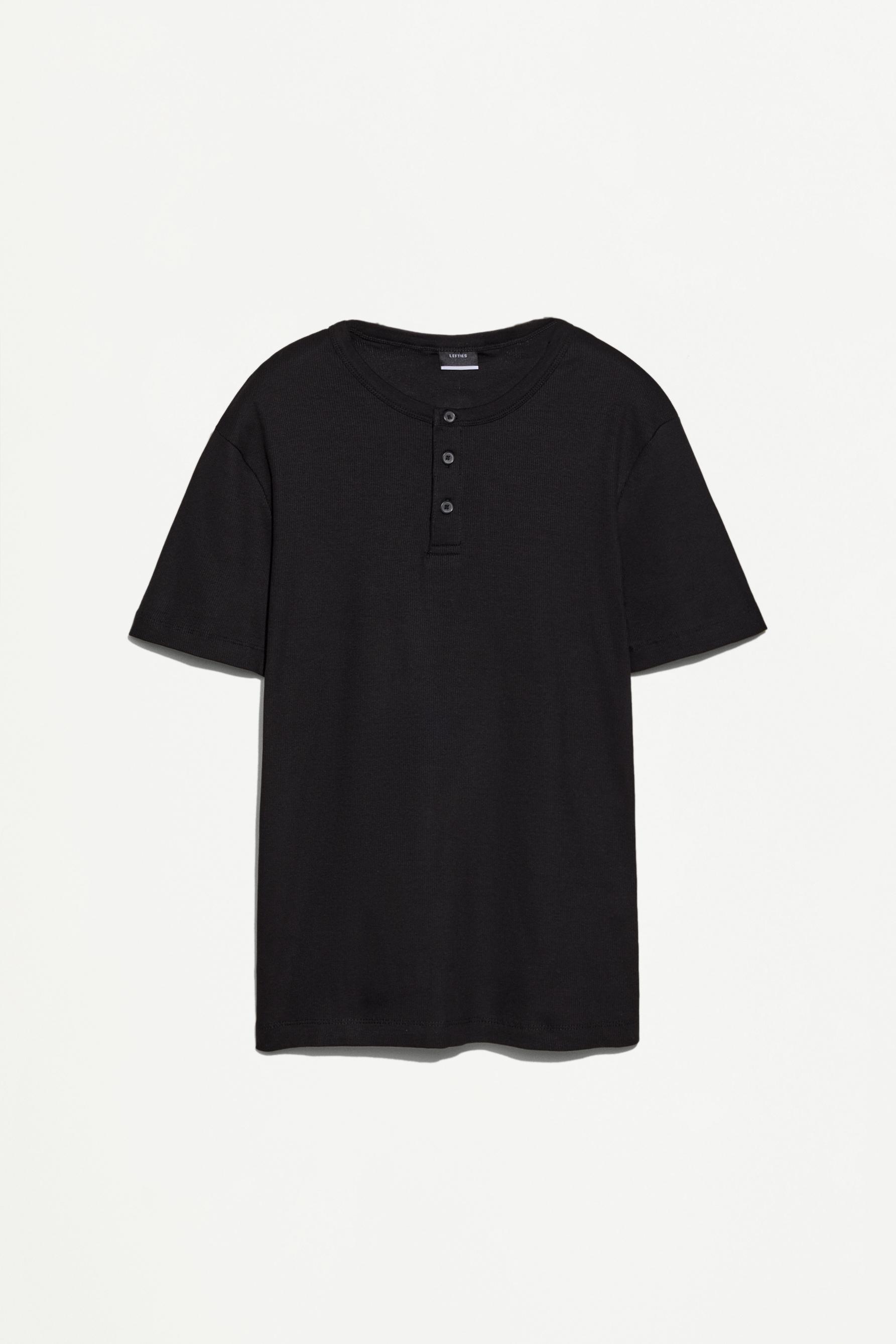 Henley T-shirt — BLACK