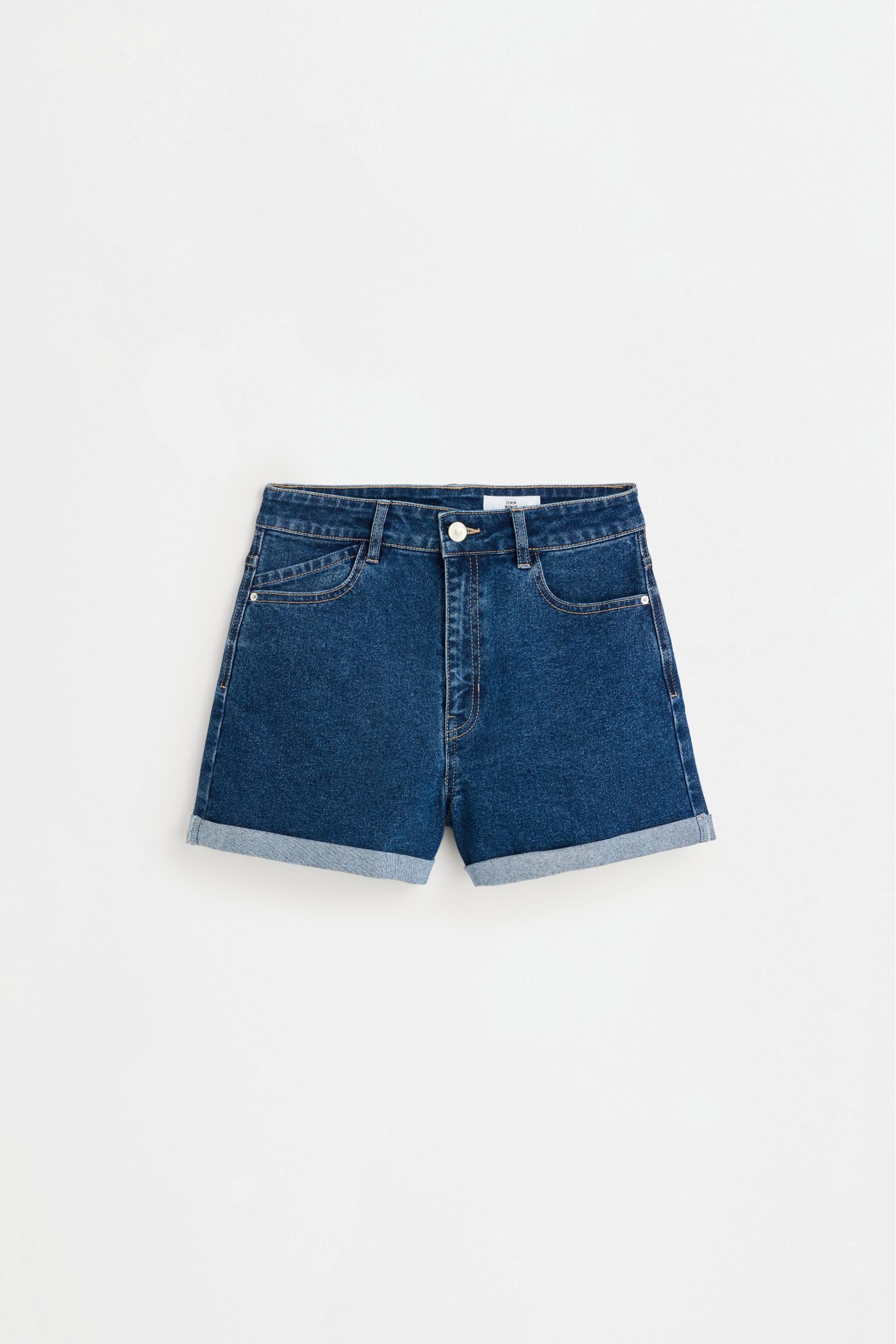 Denim stretch shorts — INK BLUE