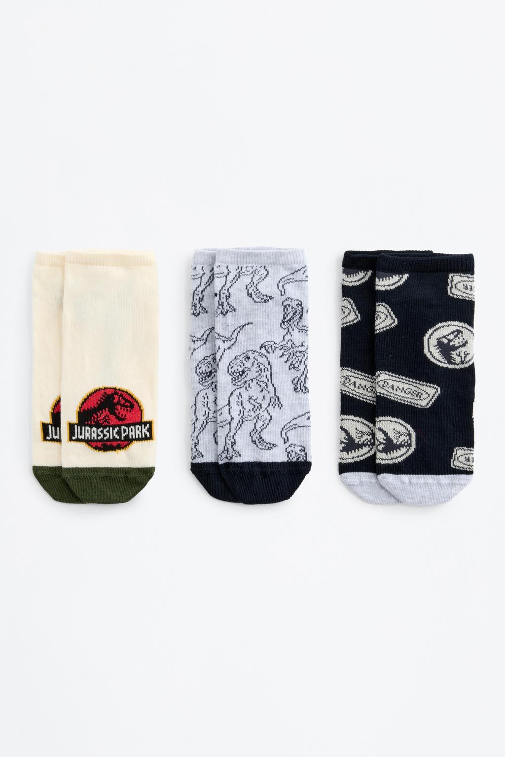 Pack 3 calcetines tobilleros Jurassic Park ©Universal