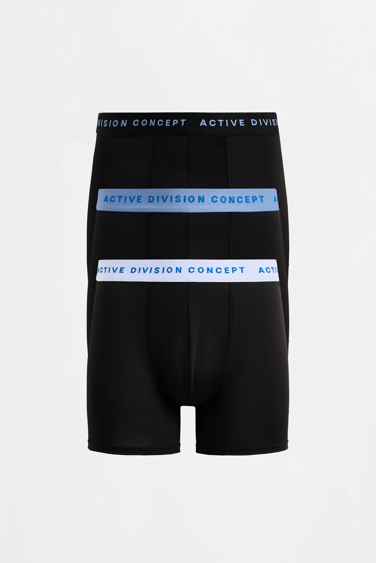 Athletic Long Boxers 3-Pack — BLACK/SILVER