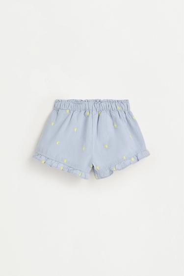 Cherry embroidered blouse and shorts co-ord — LAVENDER BLUE 5