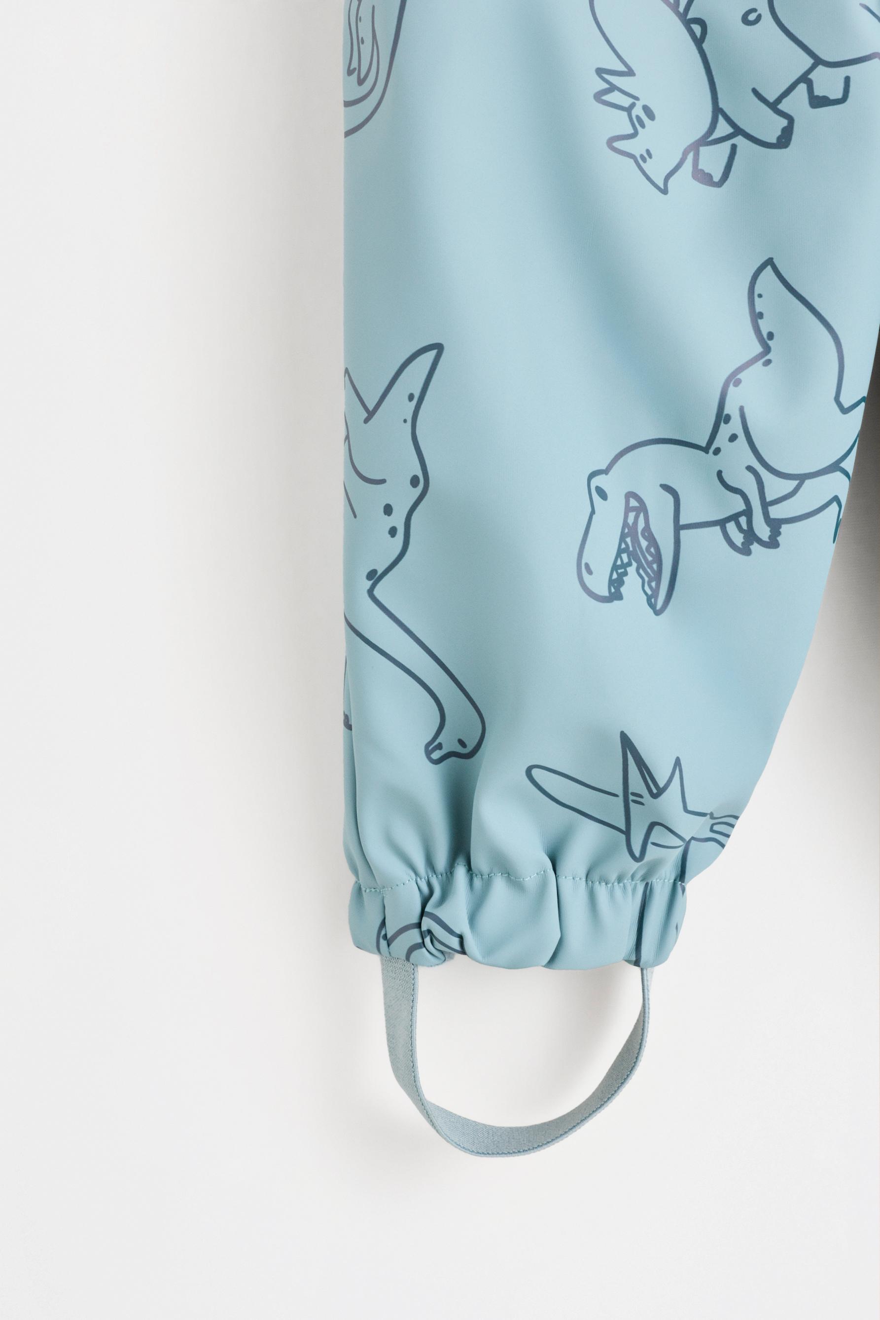 Rubberised fleece-lined overall — INDIGO