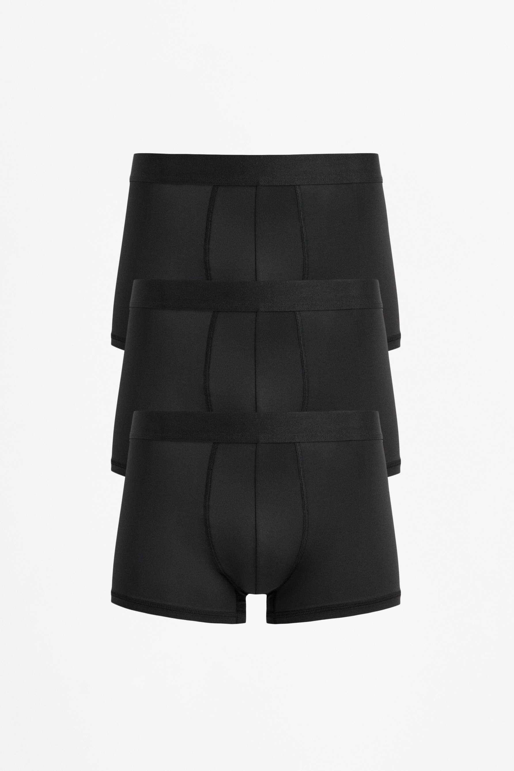 Microfibre boxers (Pack 3) — BLACK