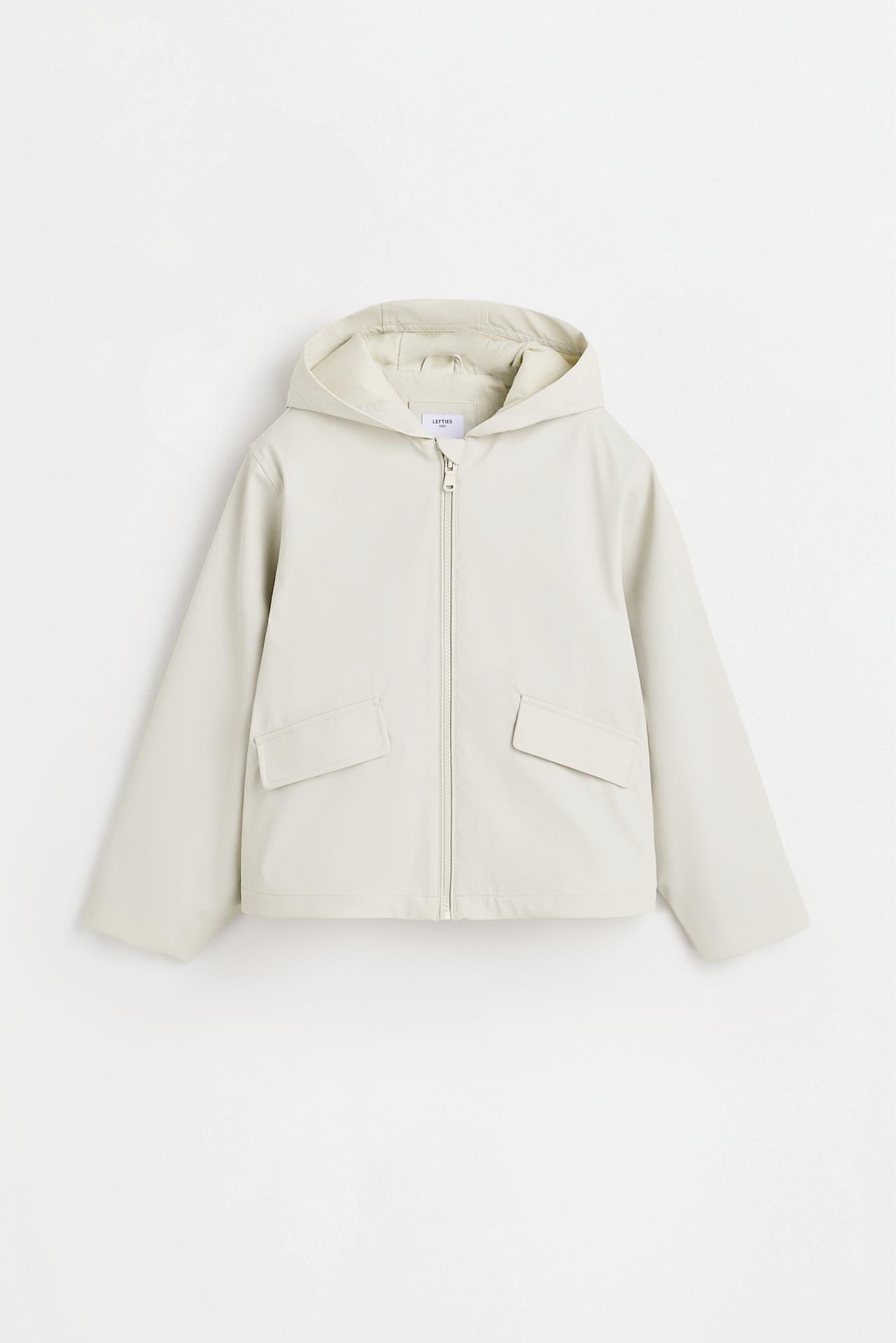 Lightweight rubberised parka — ECRU