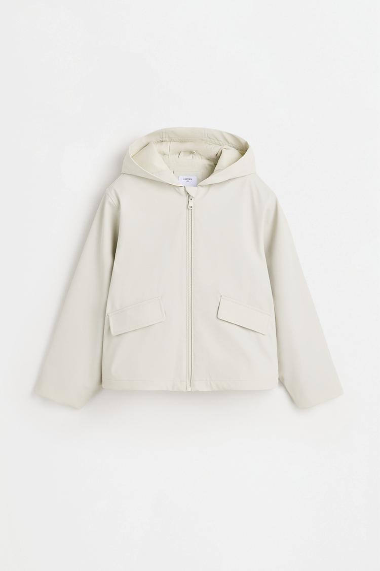 Lightweight rubberised parka — ECRU