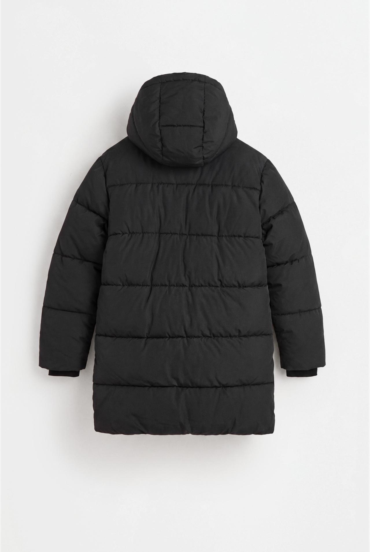 Quilted coat — BLACK