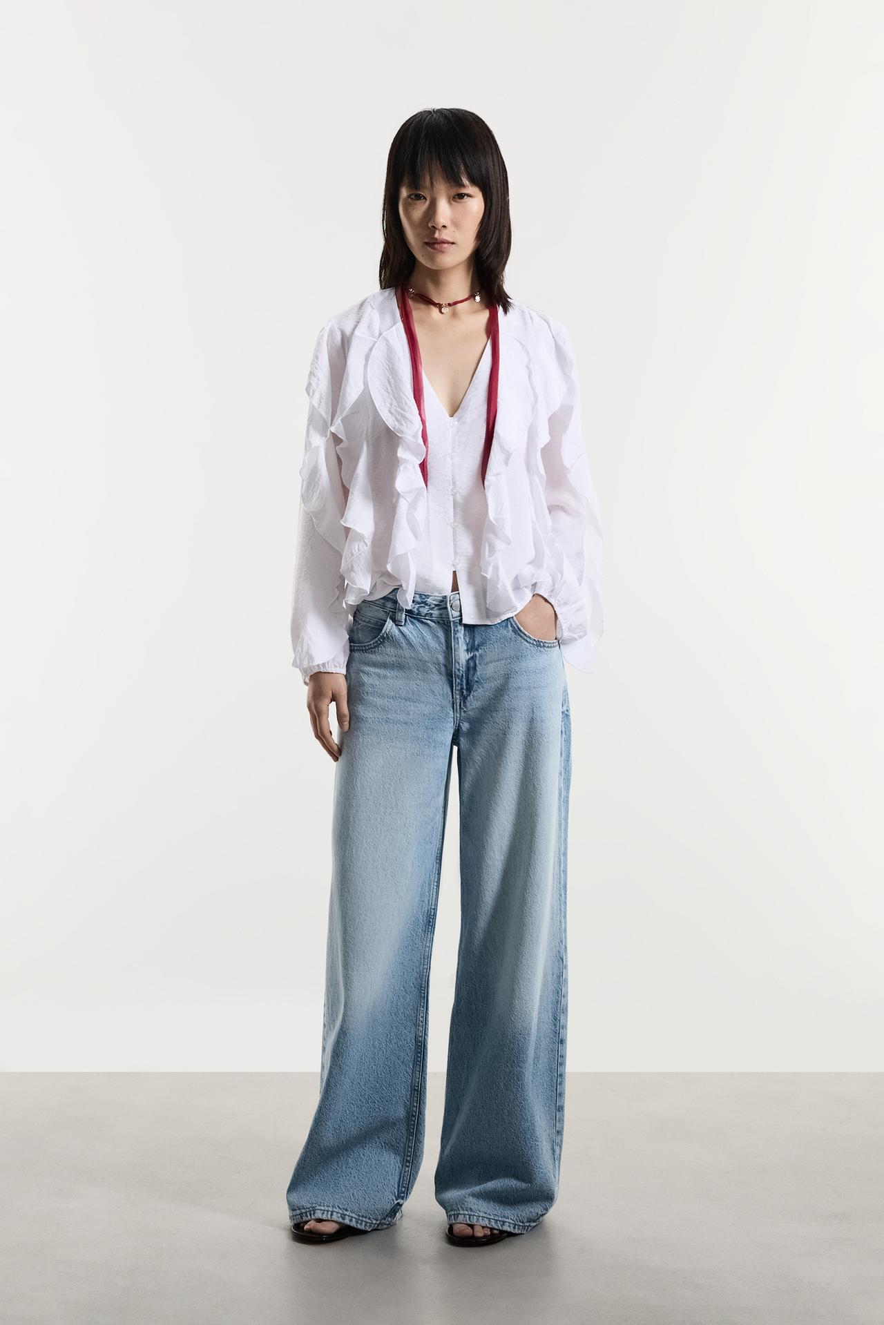 Ruffled Shirt — WHITE