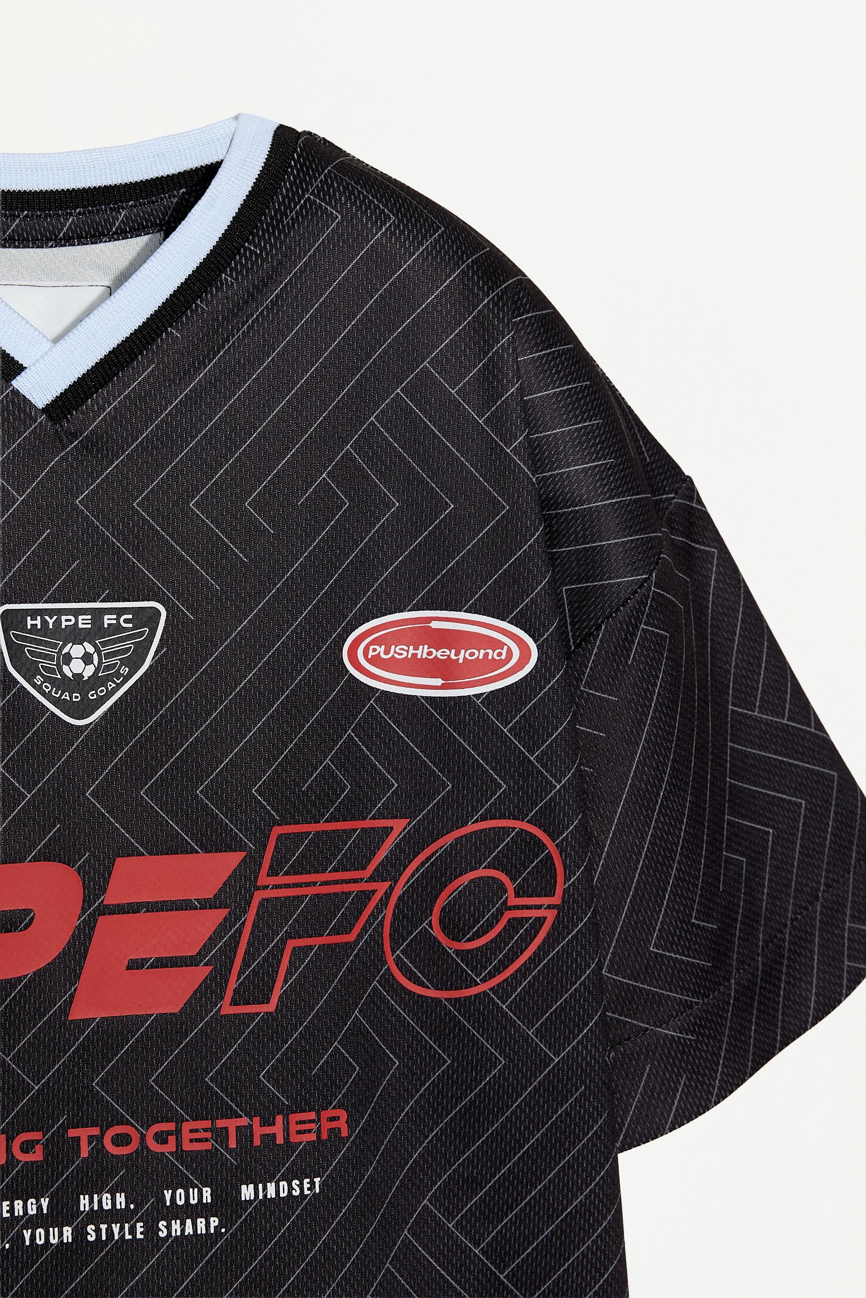 Printed sports T-shirt — BLACK