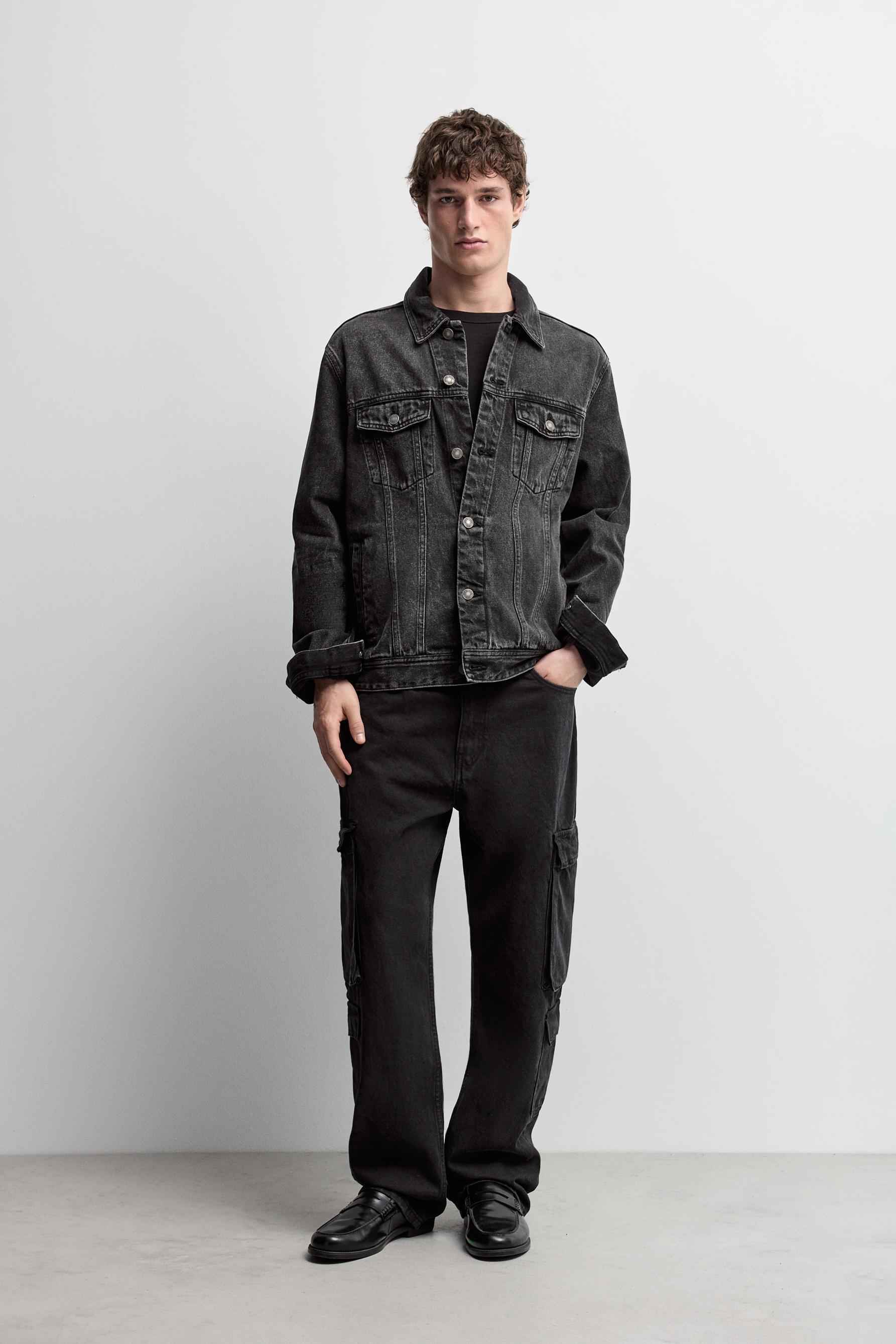 Basic denim jacket — FADED BLACK