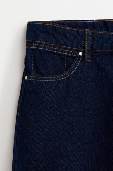 Basic mom fit denim shorts — DARK BLUE 7