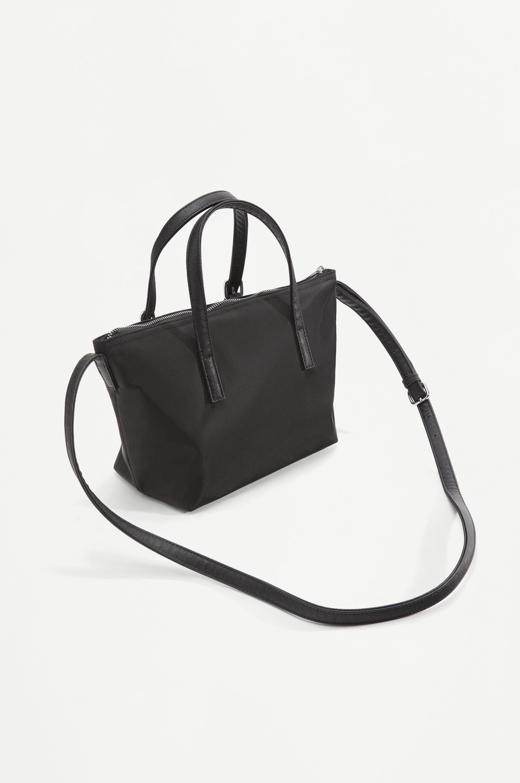 Nylon mini crossbody bag — BLACK