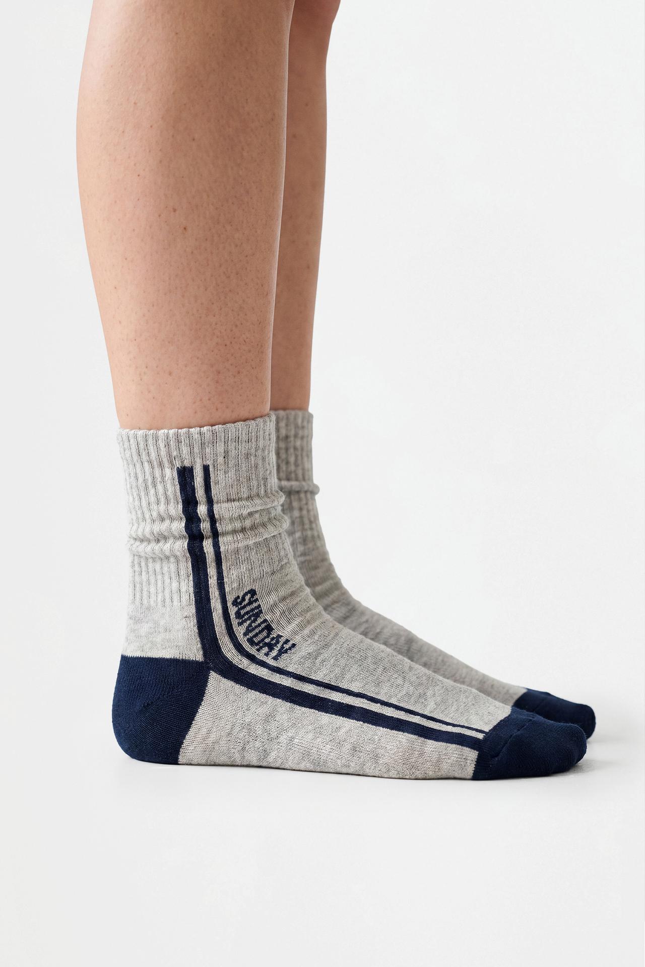Days of the week ankle socks (7-pack) — GREY/CAMEL