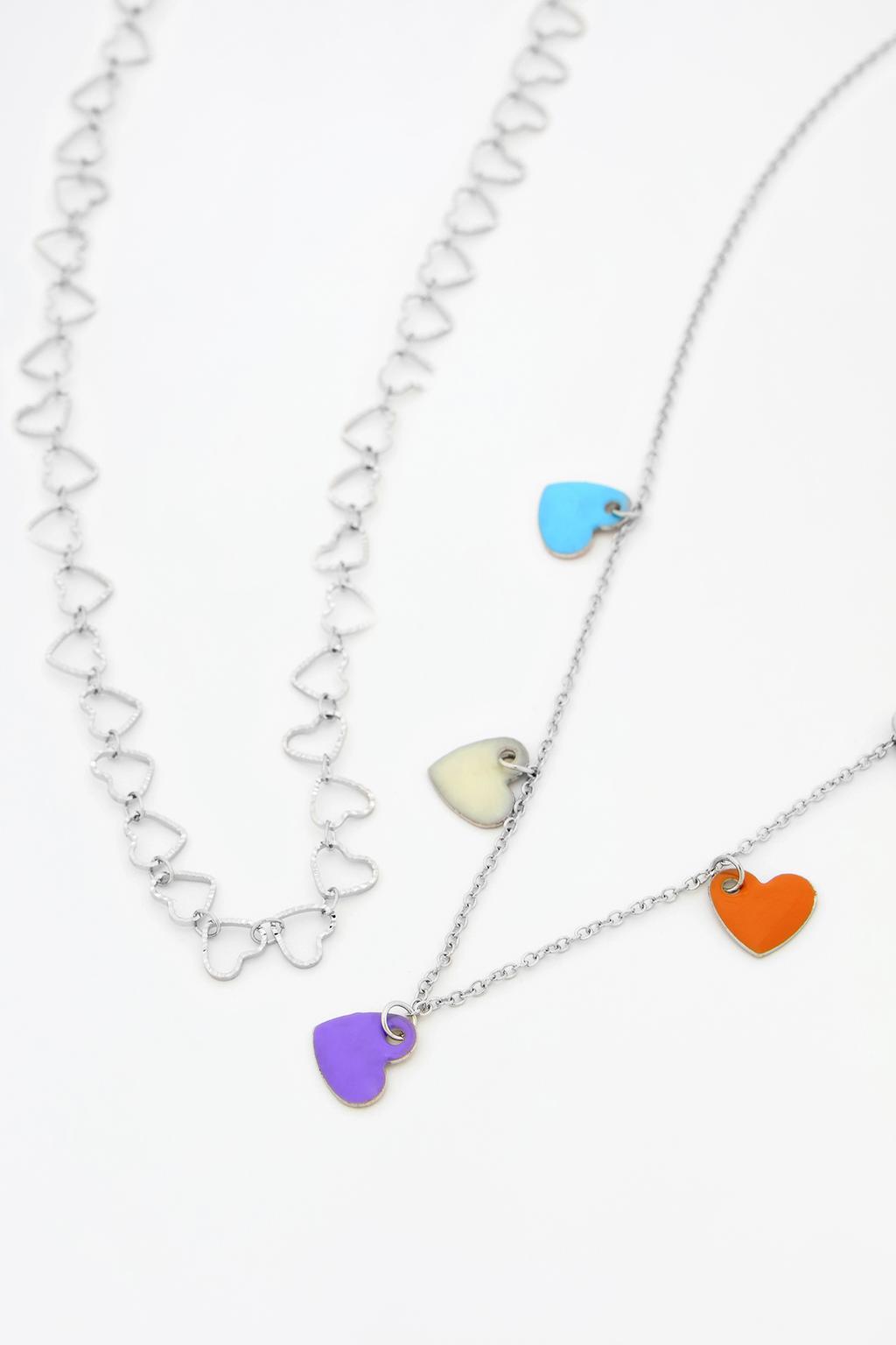 Pack 2 collares corazón