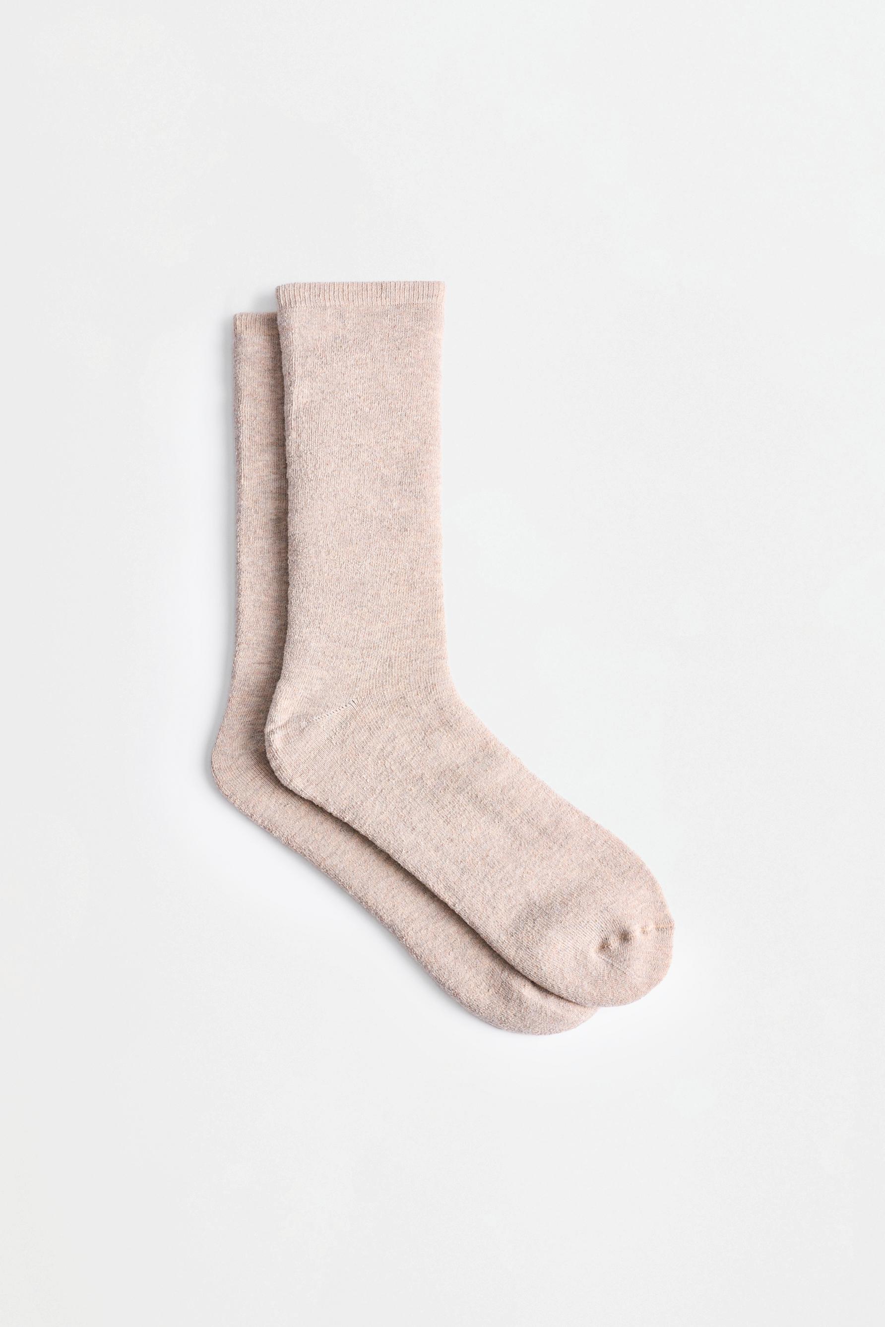Terrycloth long socks (2-pack) — BROWN