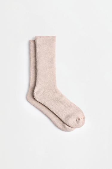 Terrycloth long socks (2-pack) — BROWN 6