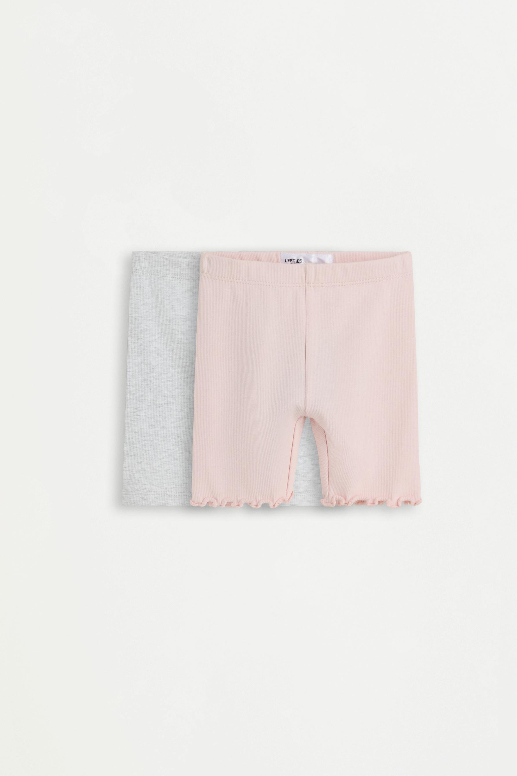 2-pack of ribbed cycling leggings — PURPLE
