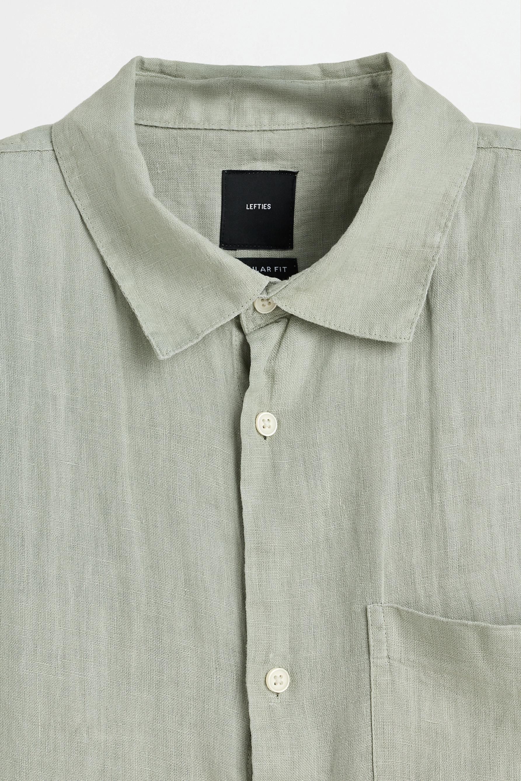 100% linen shirt — WATER GREEN