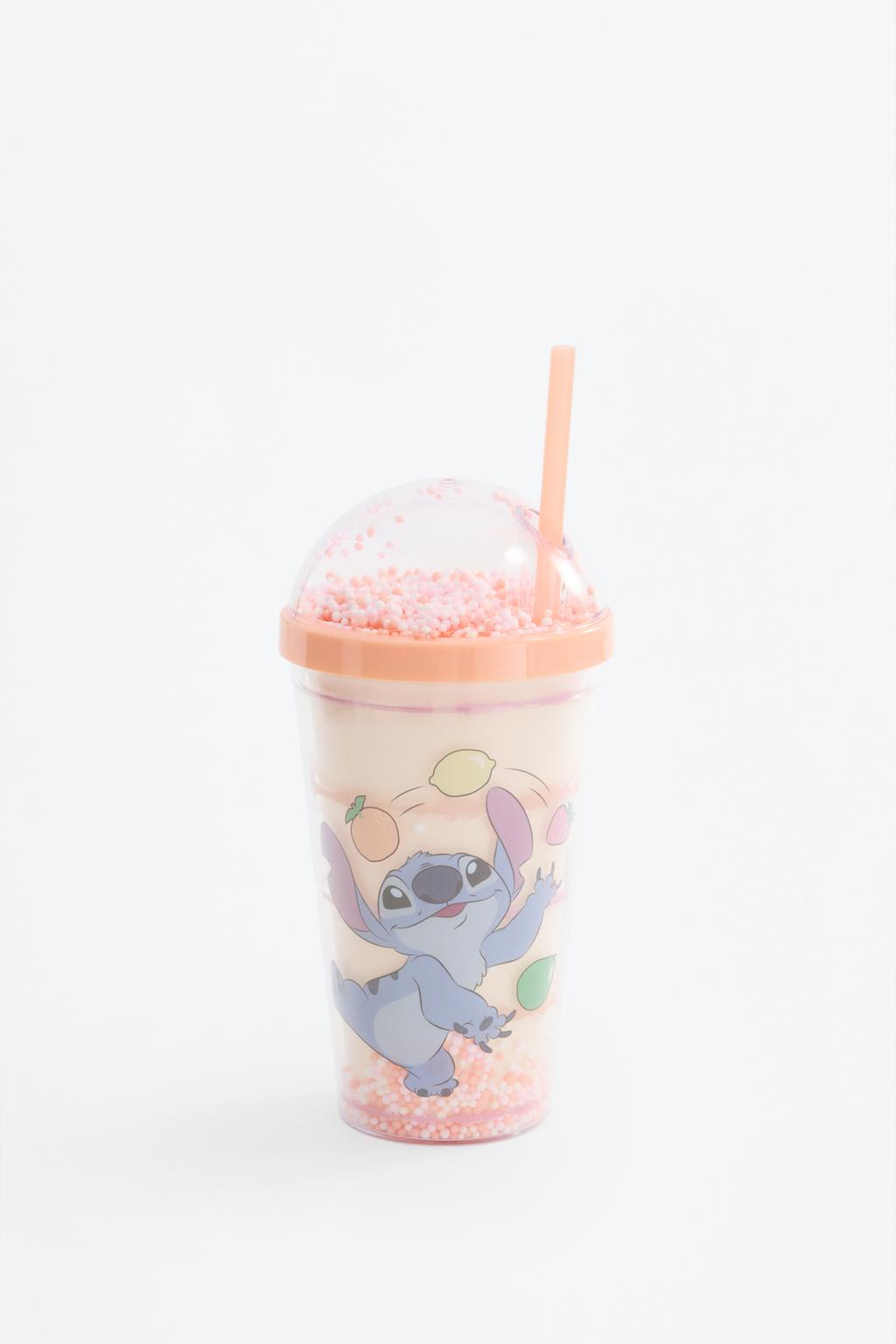 Stitch ©Disney beaded straw glass