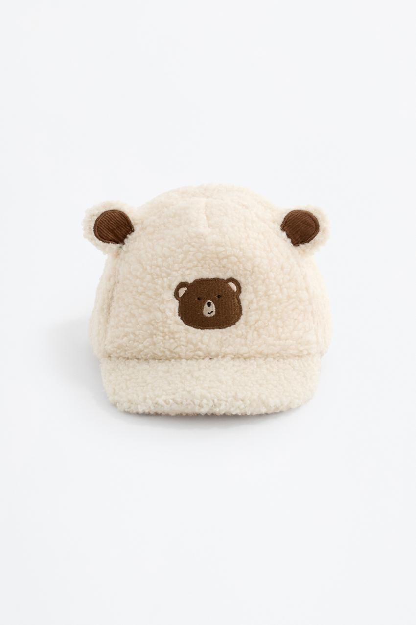 North Face Tumble Bear Beanie Embroidered Shearling Ear Cap NEW IN