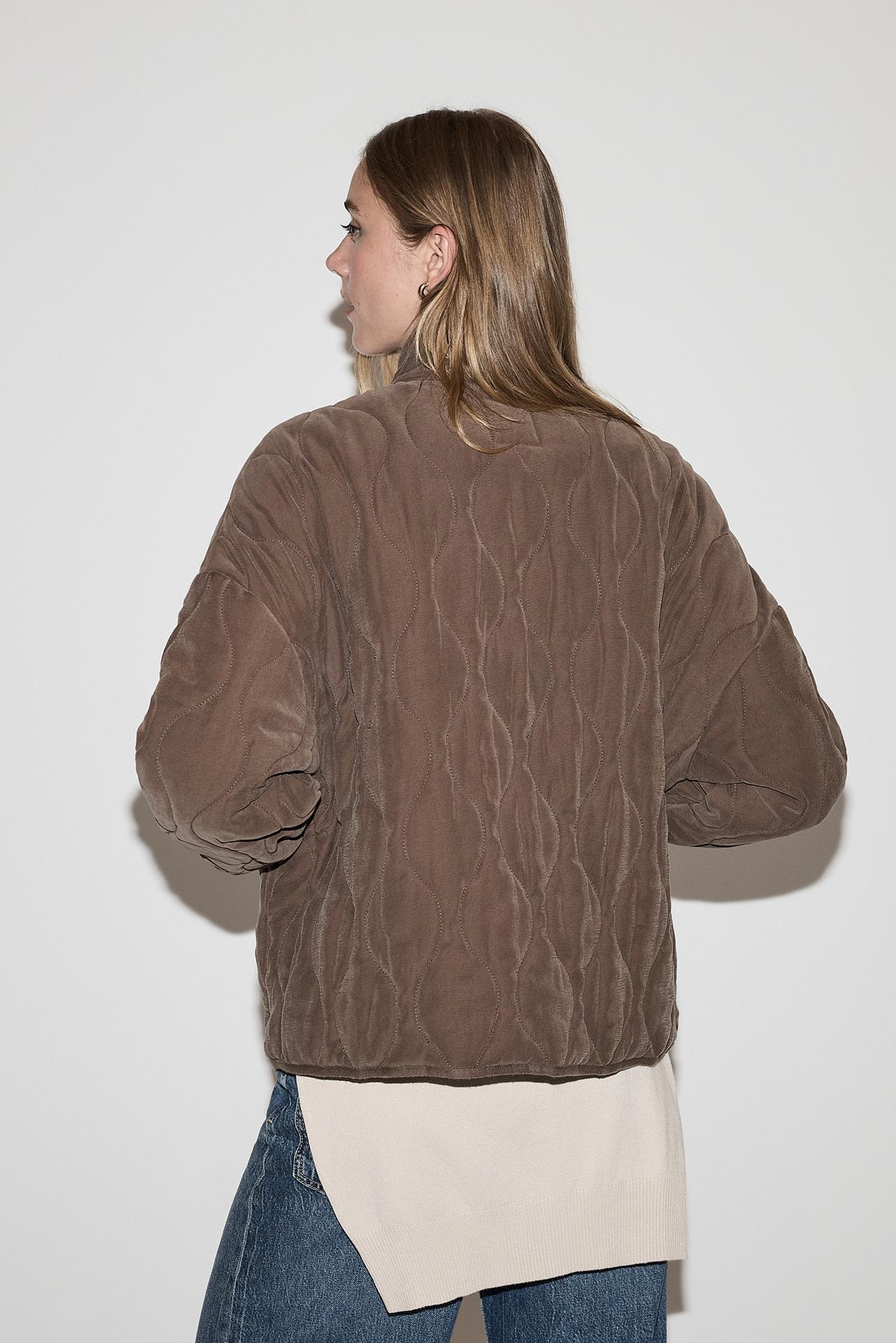 Quilted jacket — PALE BROWN
