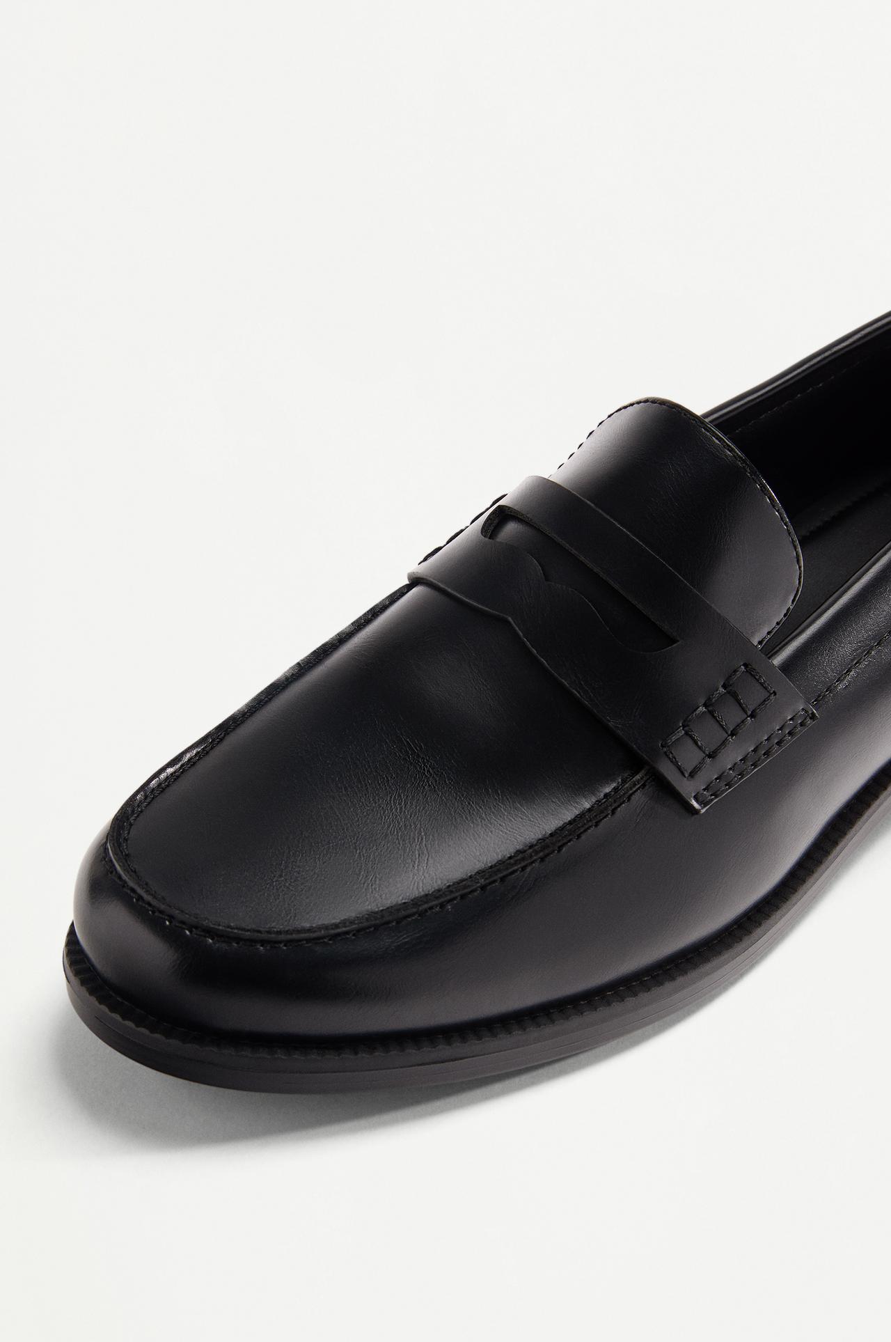 Tailored Penny Loafers — BLACK