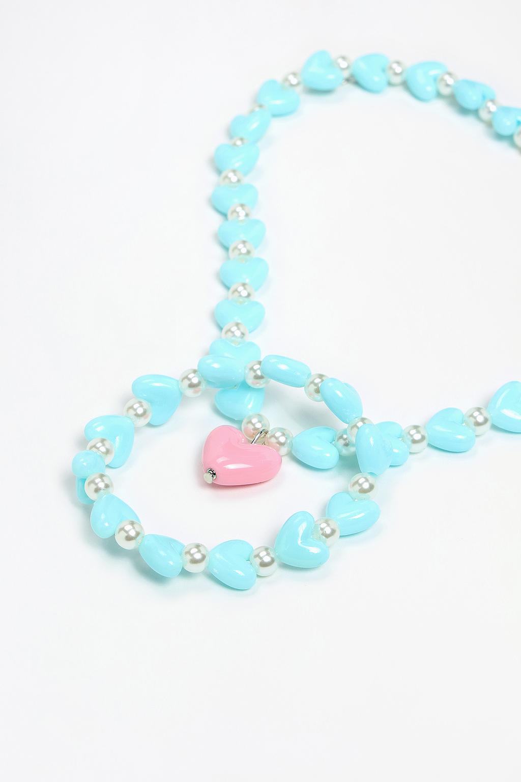 Heart bracelet and necklace set