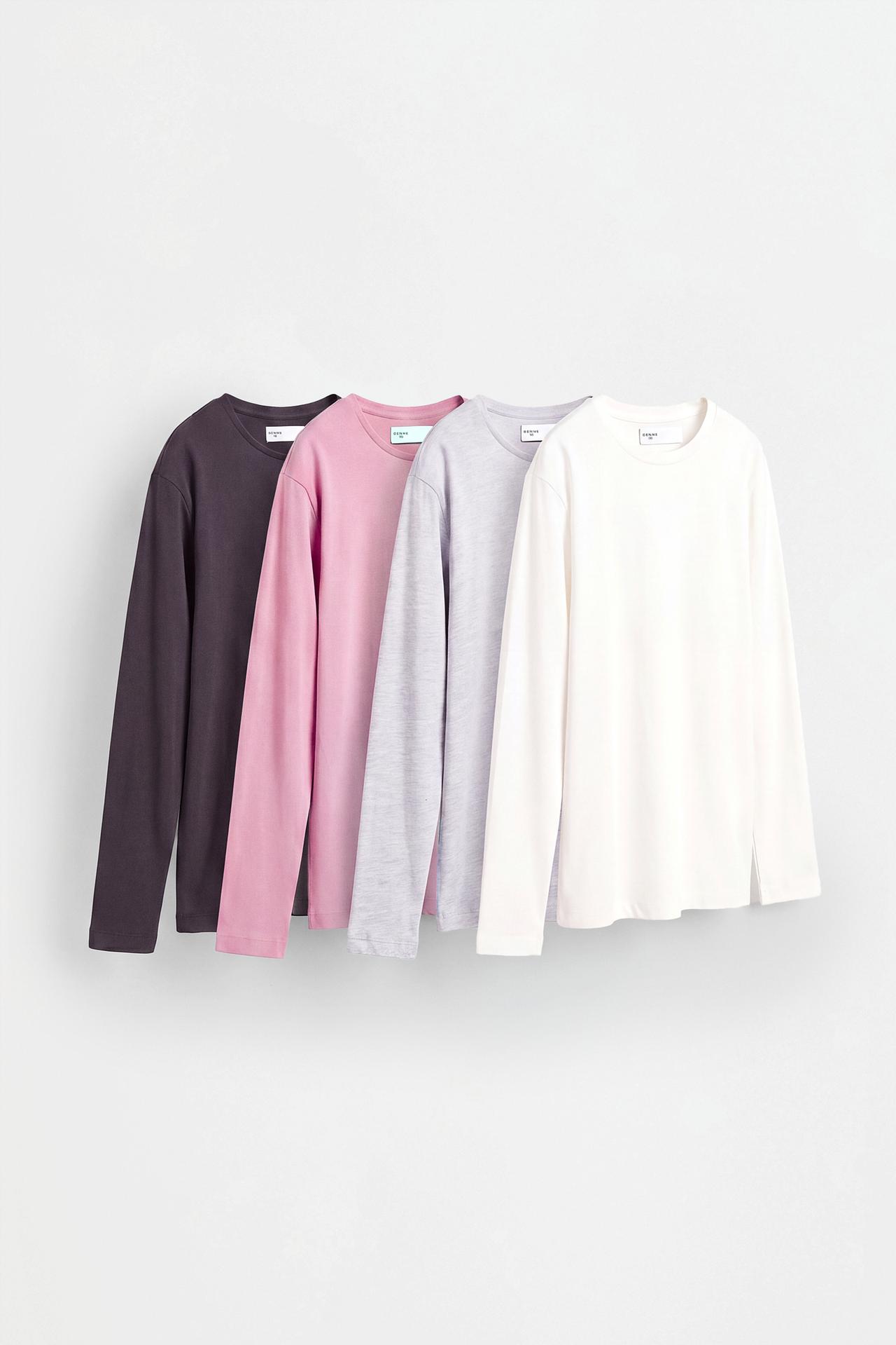 4-Pack of long sleeve T-shirts — CHARCOAL GREY