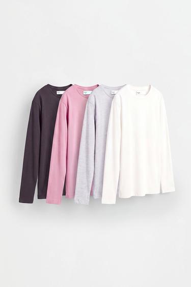 4-Pack of long sleeve T-shirts — CHARCOAL GREY 1
