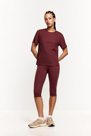 Seamed sports T-shirt — DARK PINK 2