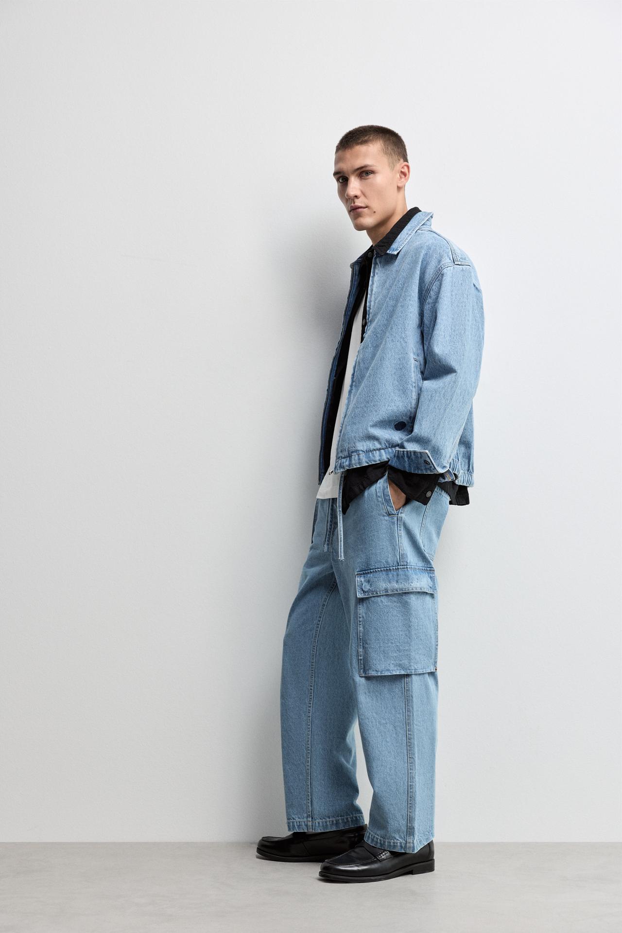 Loose-Fit Cargo Jogger Jeans — INDIGO