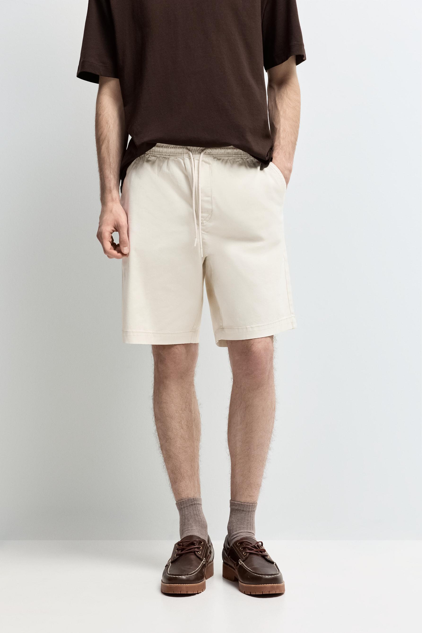 Jogger Bermuda shorts — ECRU