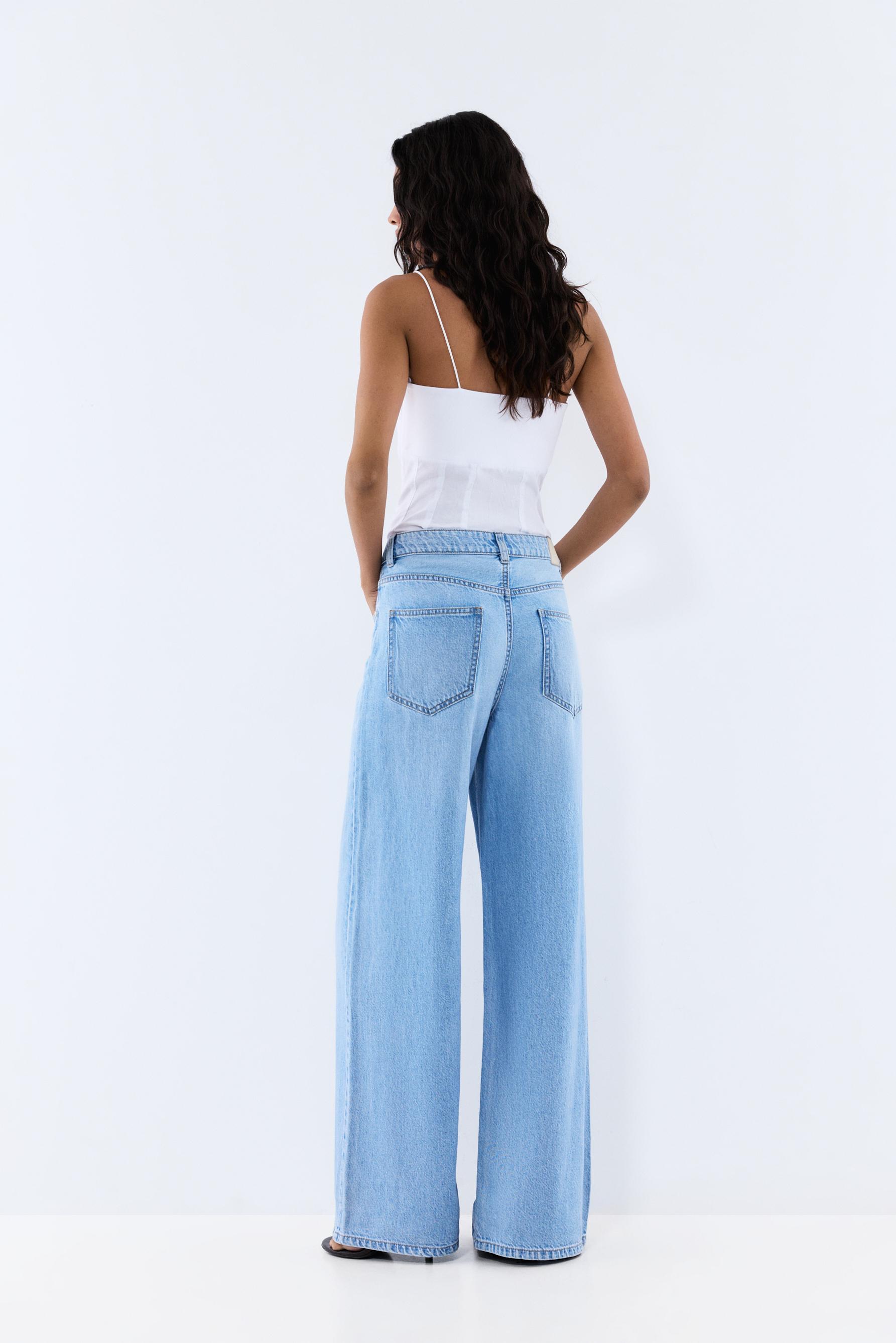 Wide-leg jeans — FADED NAVY