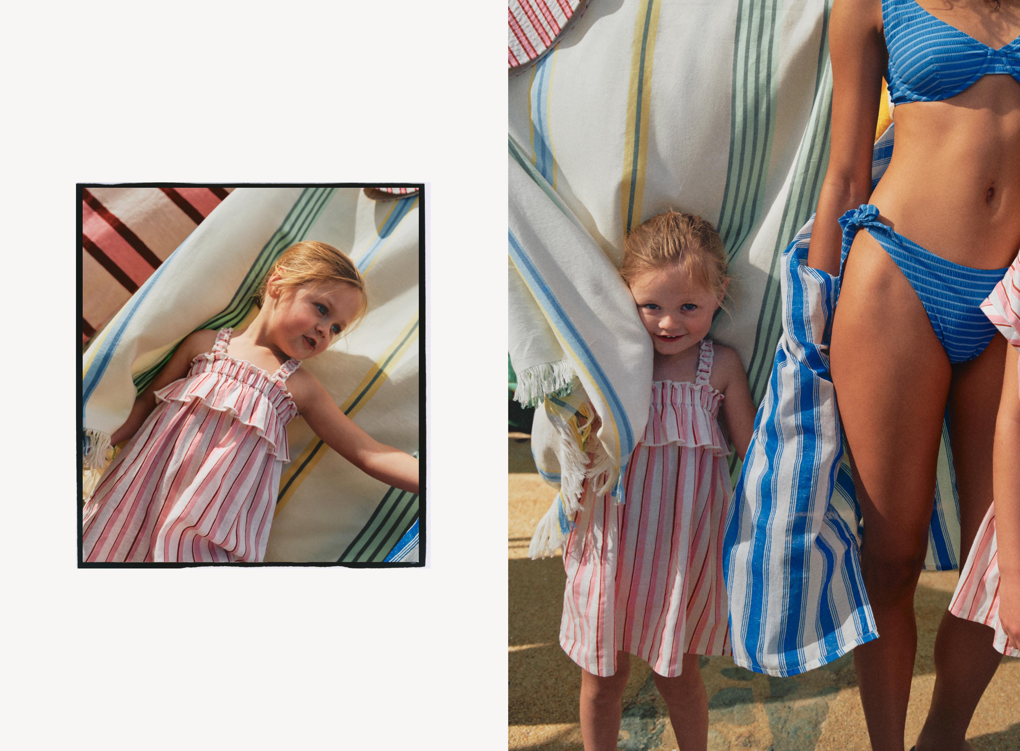 Baby Girl | Pink striped dress — PINK