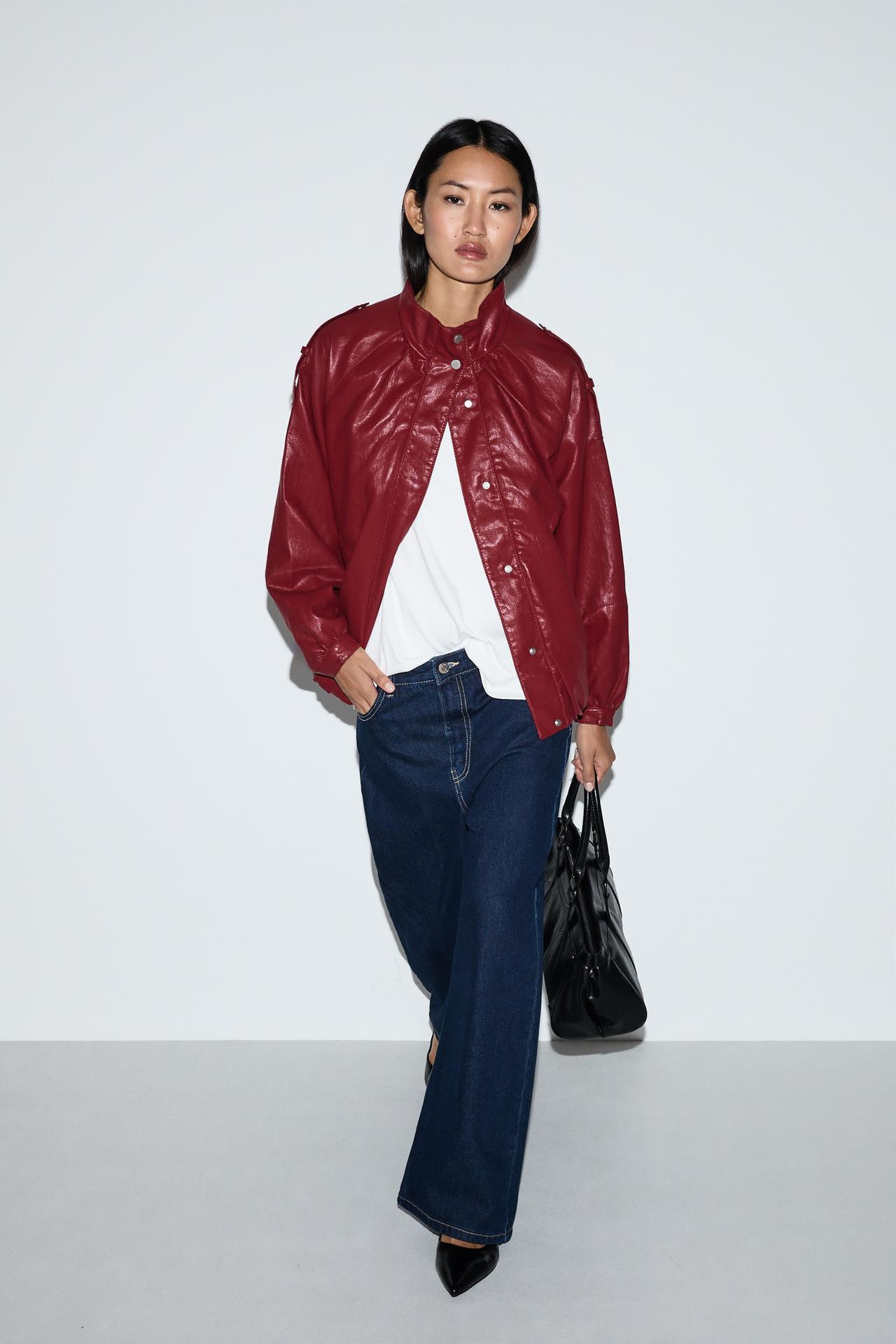 oversize bomber jacket — DARK PINK