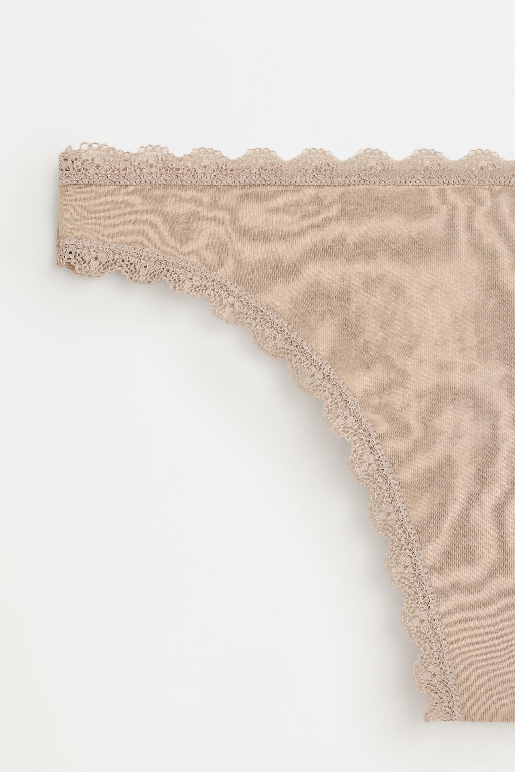 Cotton stretch Brazilian briefs (3-Pack) — MINK