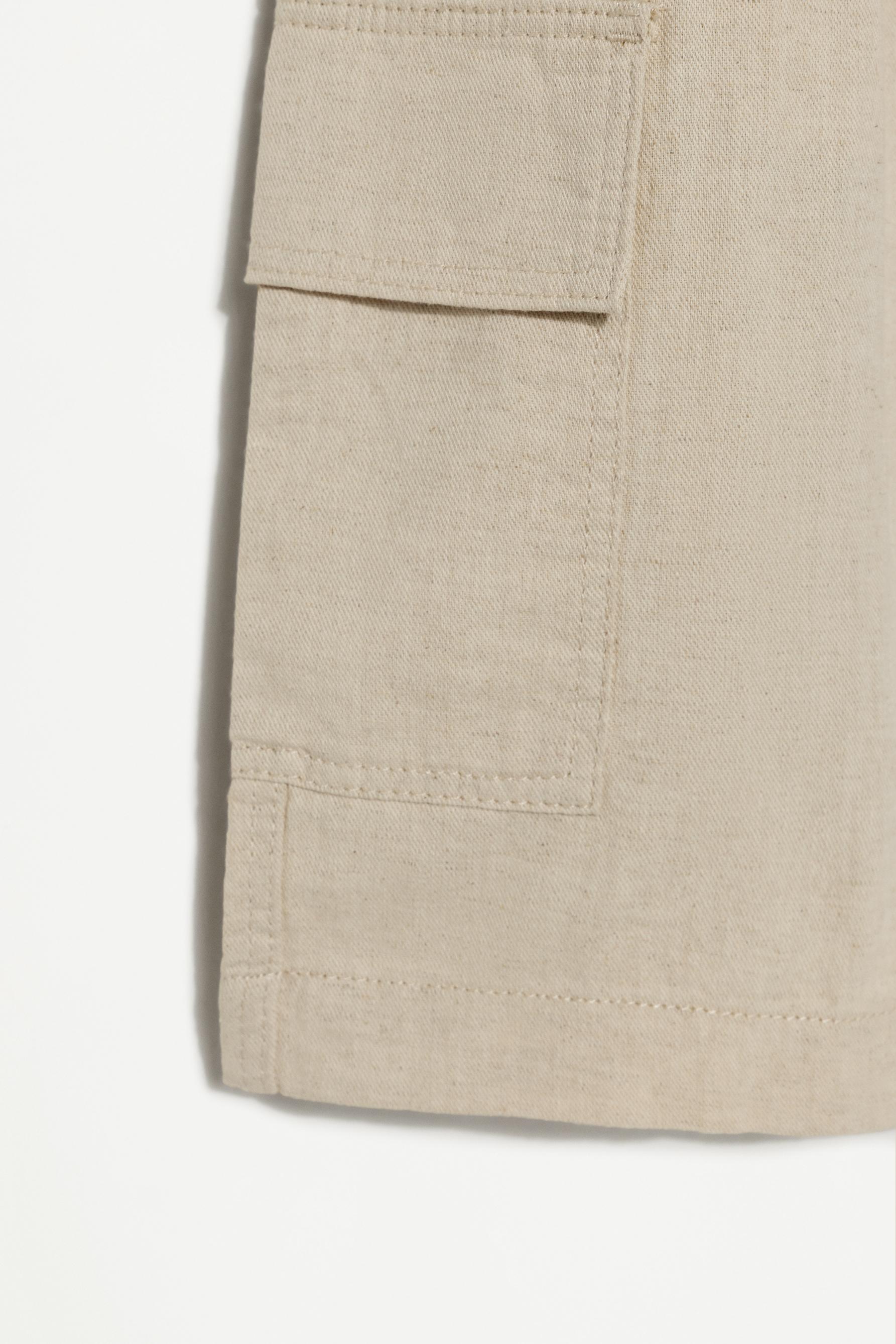 Rustic cargo Bermuda shorts — SAND