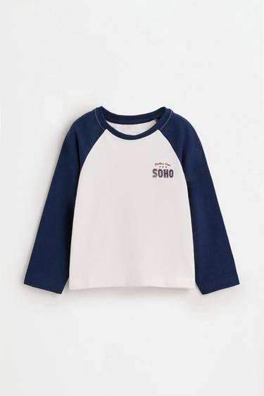 Slogan raglan sleeve T-shirt — NAVY 2