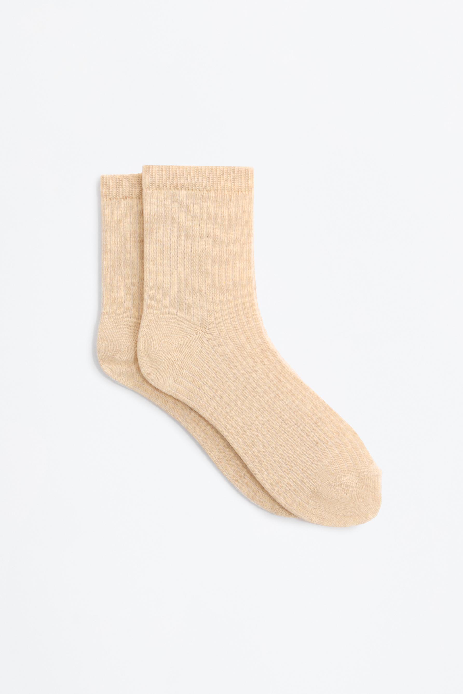 Ribbed short socks (Pack 10) — PINK